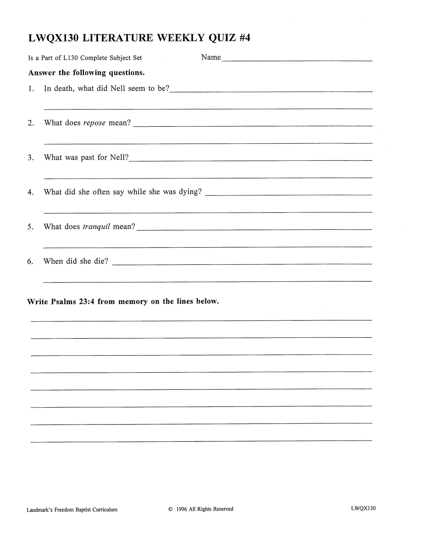 Literature Grade 06