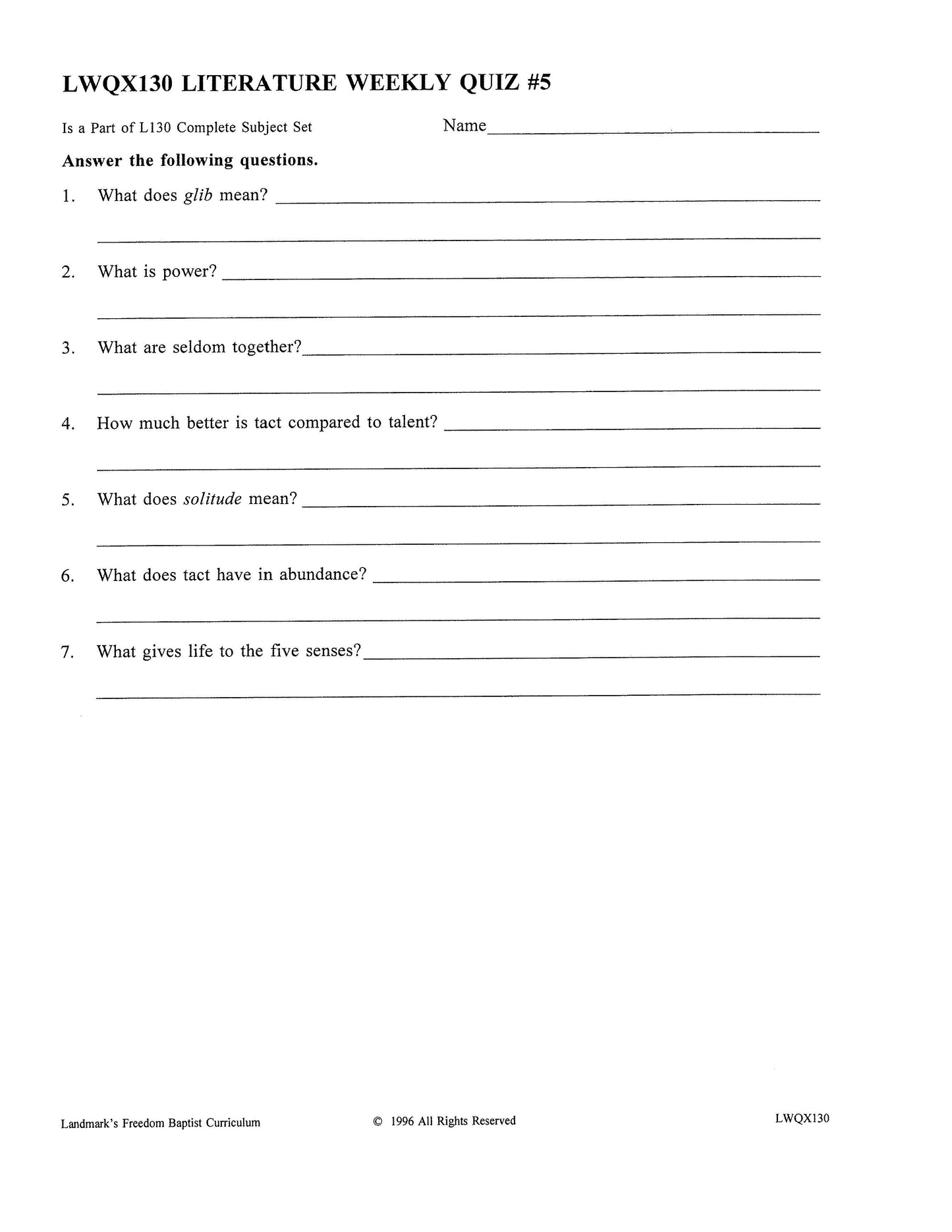 Literature Grade 06