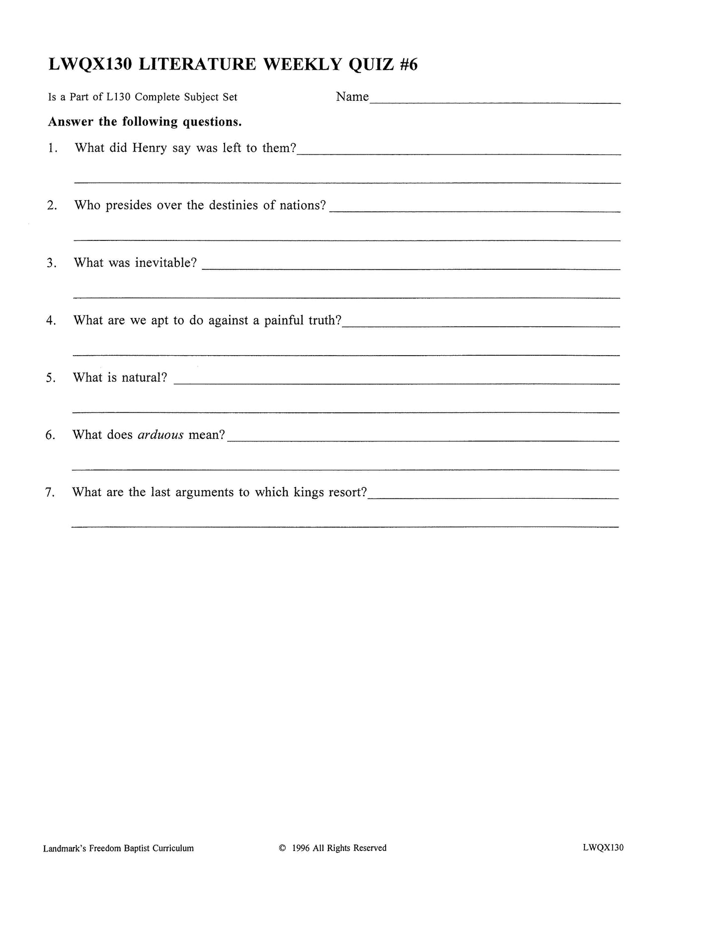 Literature Grade 06