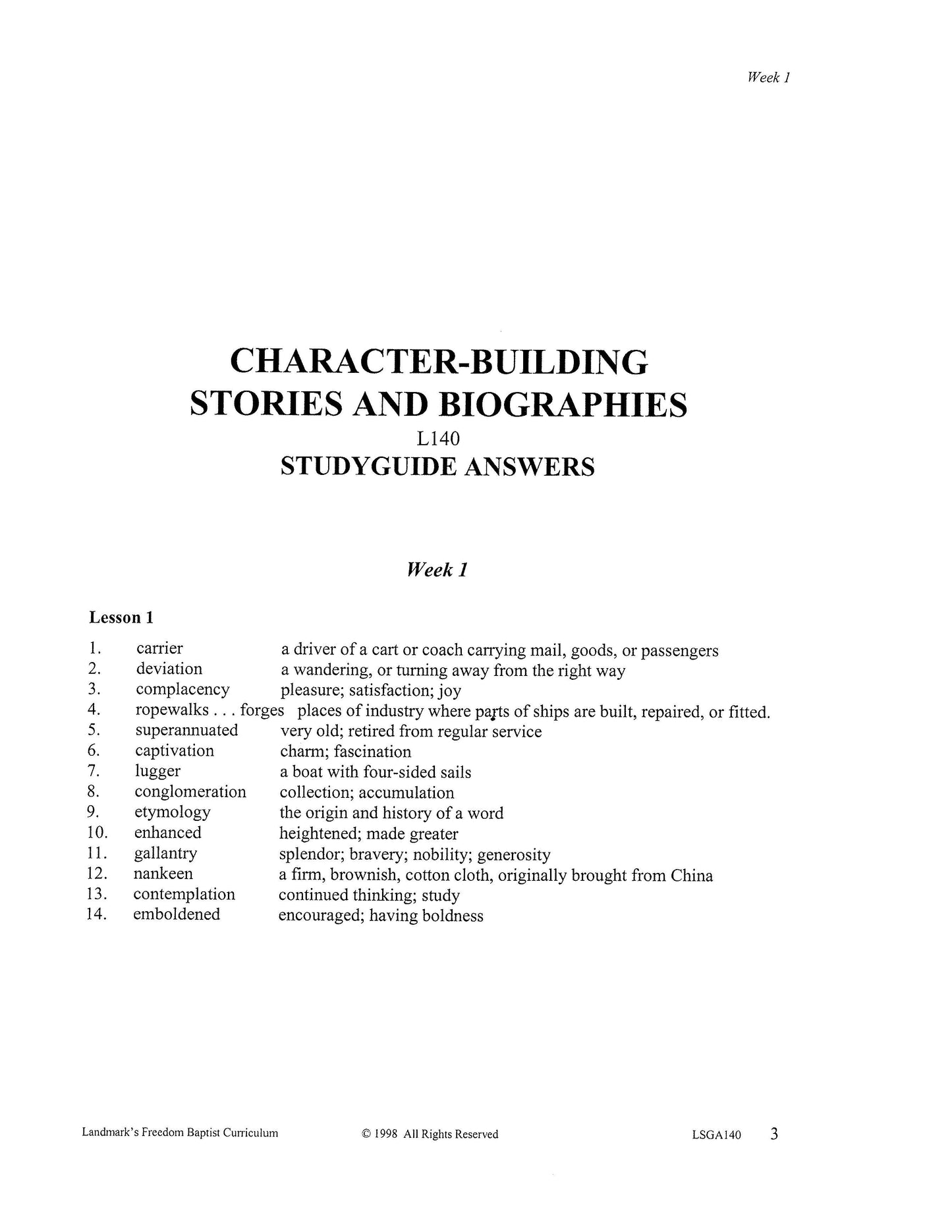Literature Grade 08 - Character-Building Biographies
