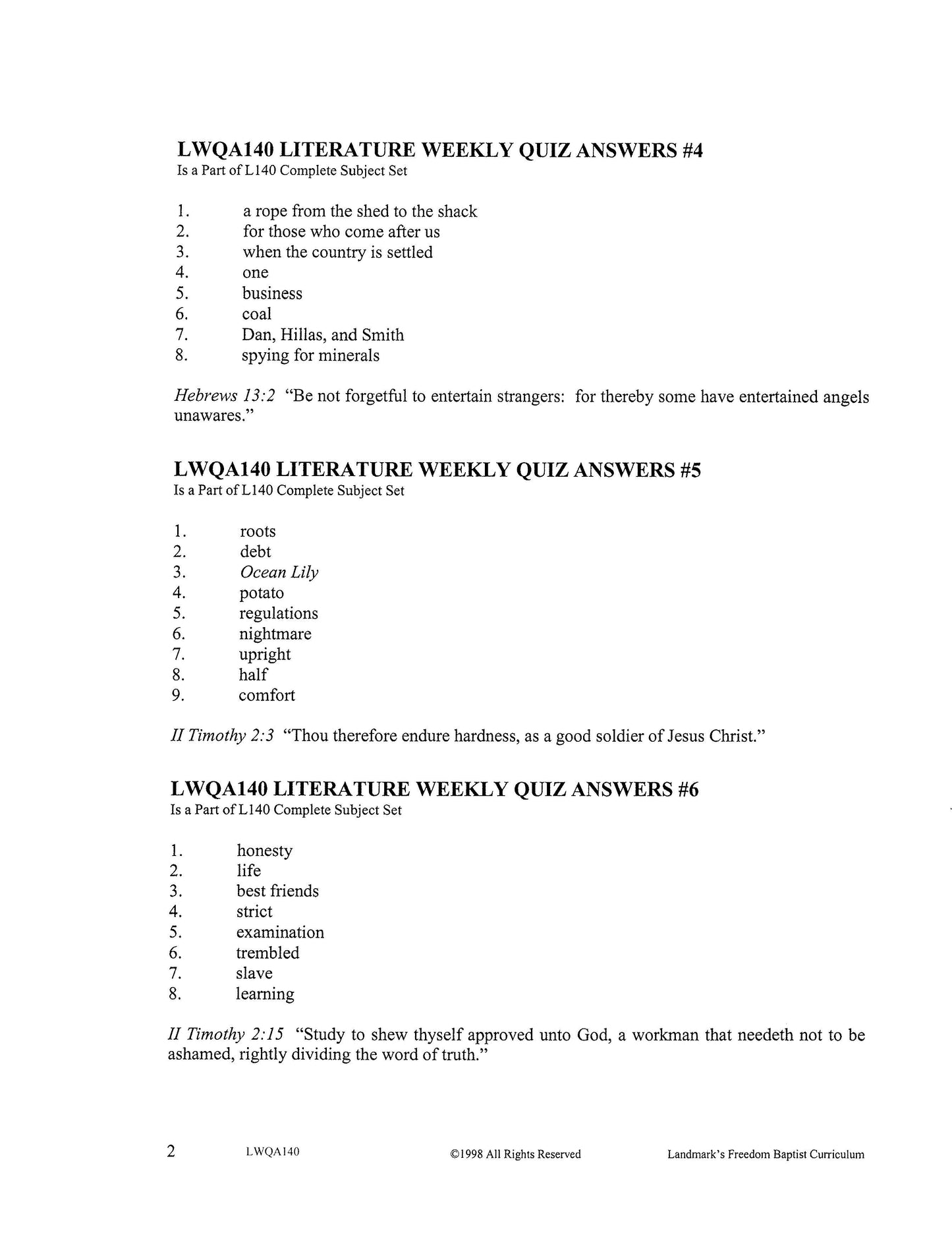 Literature Grade 08 - Character-Building Biographies