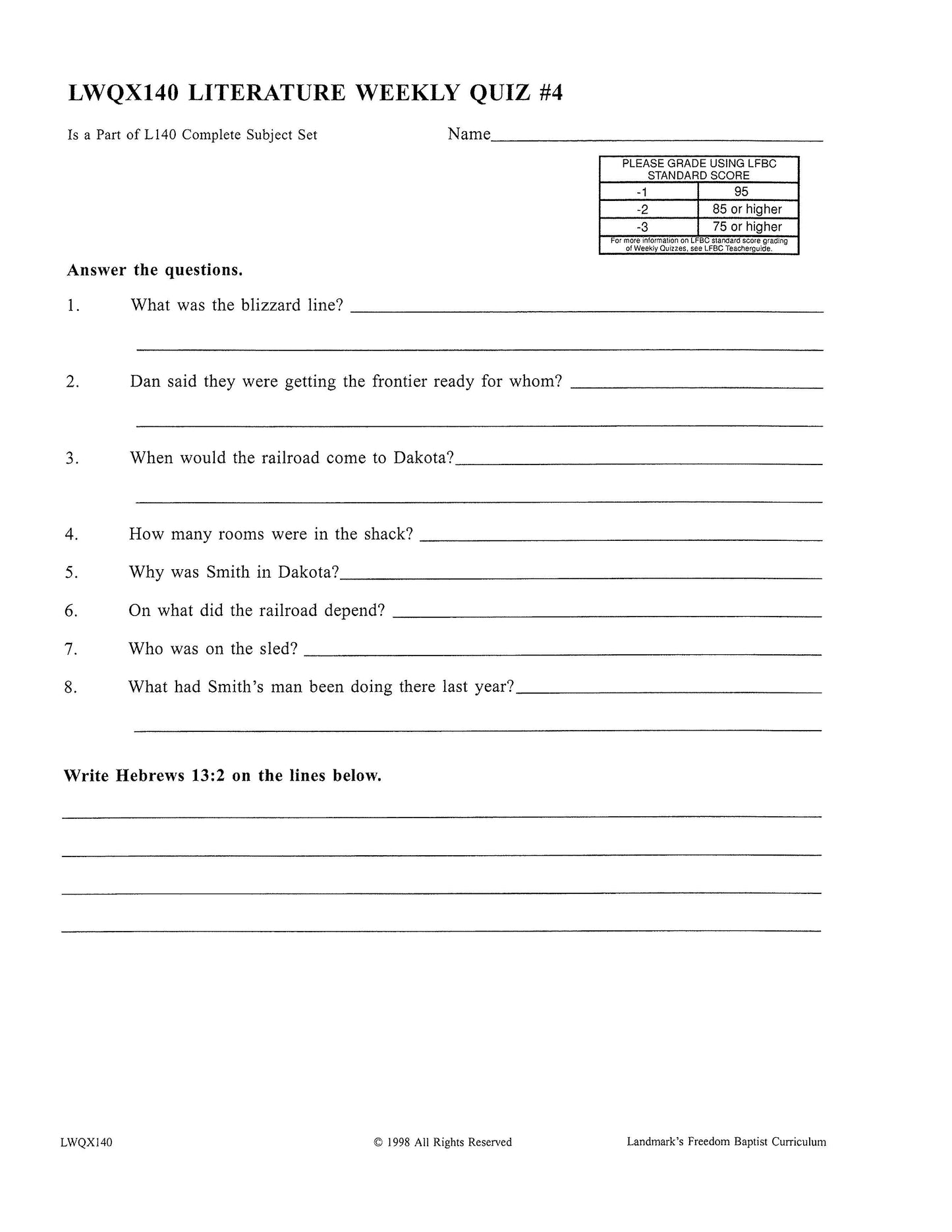 Literature Grade 08 - Character-Building Biographies