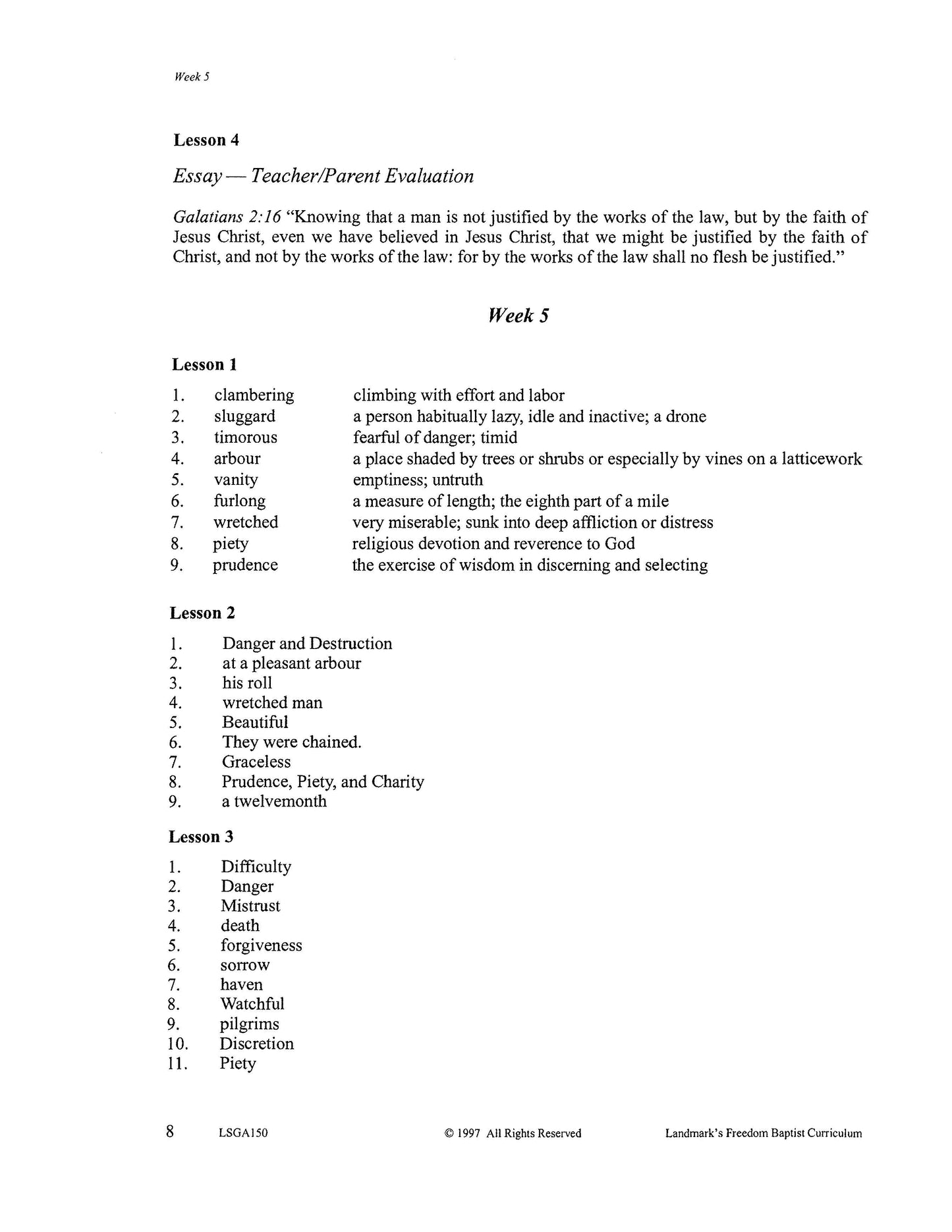 Literature Grade 10 - John Bunyan's The Pilgrim's Progress (ELECTIVE)