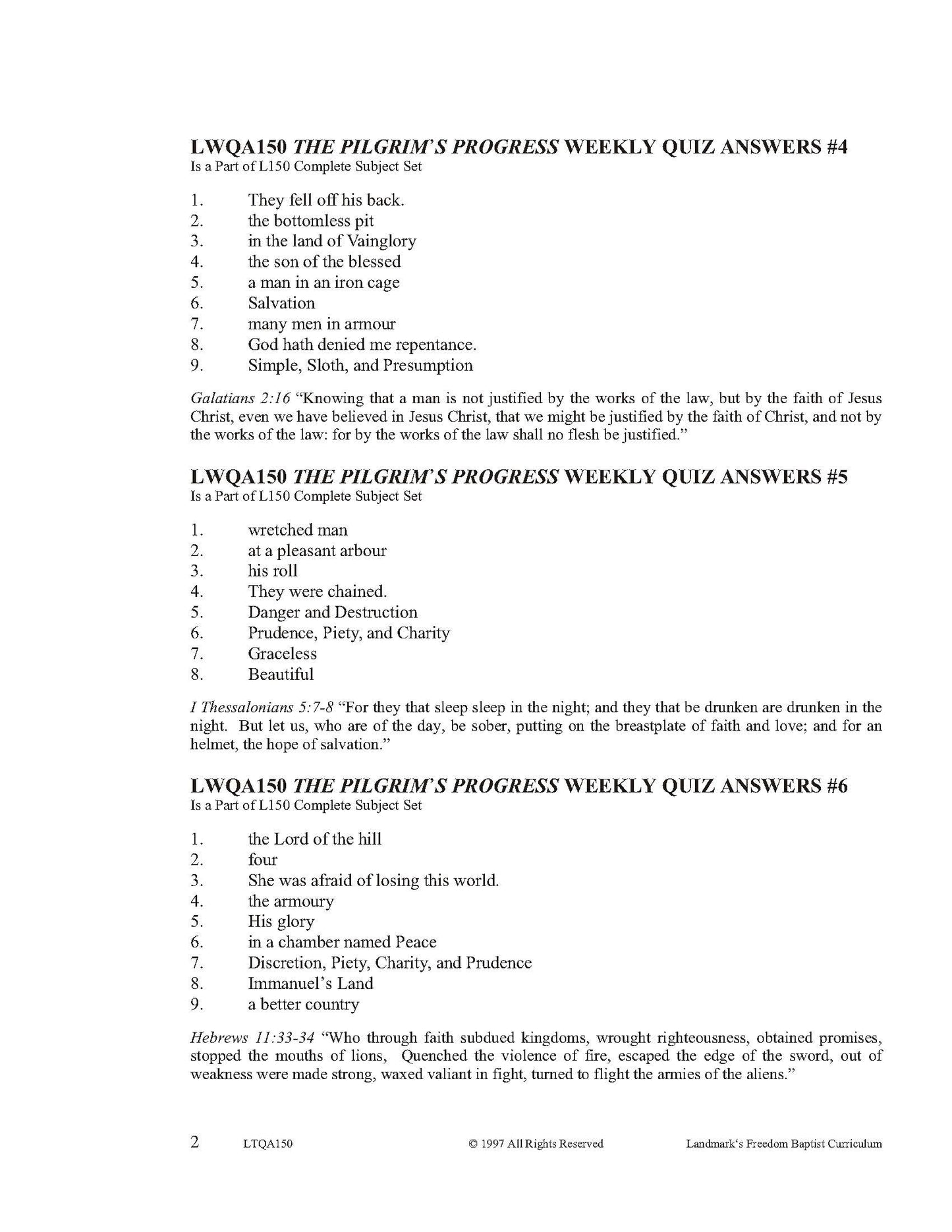 Literature Grade 10 - John Bunyan's The Pilgrim's Progress (ELECTIVE)