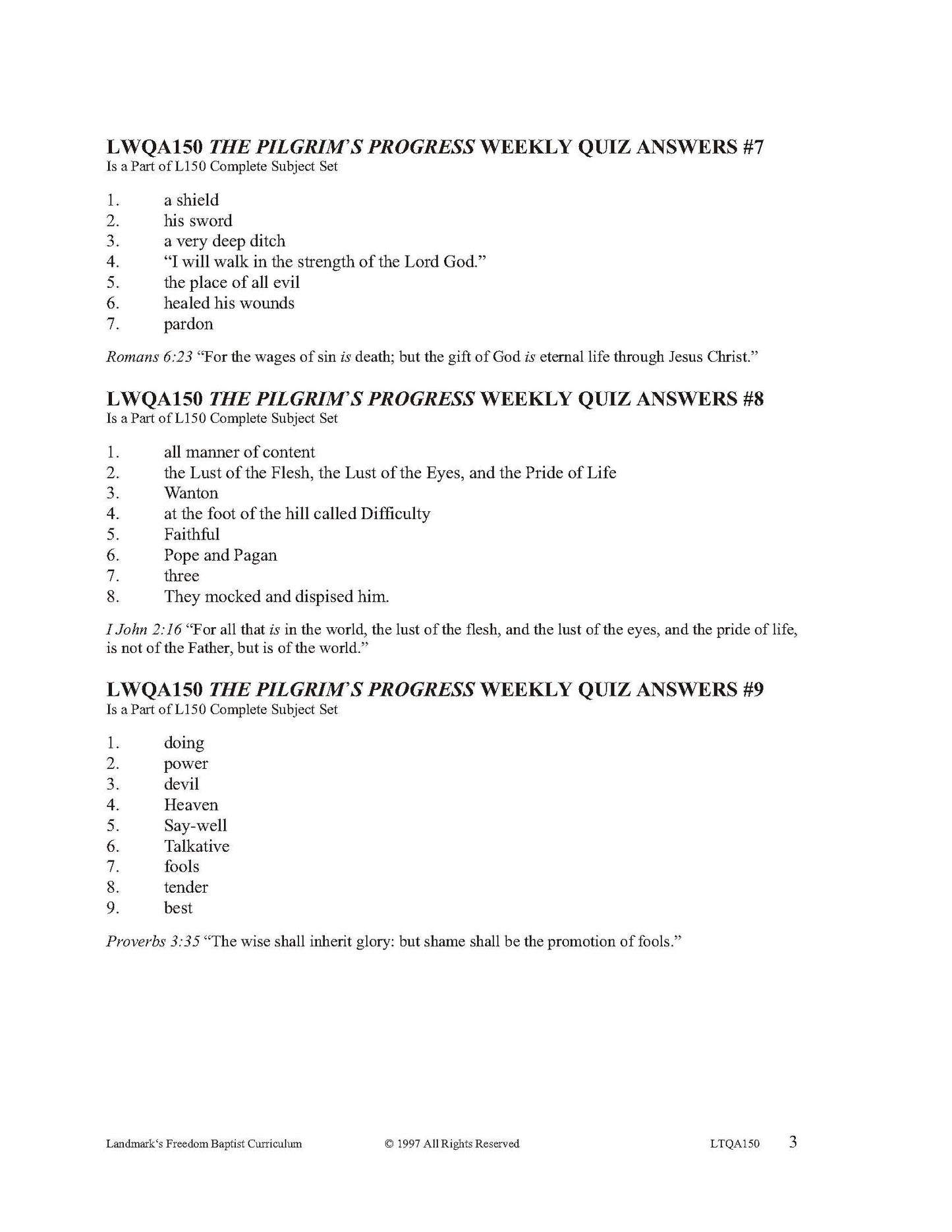 Literature Grade 10 - John Bunyan's The Pilgrim's Progress (ELECTIVE)