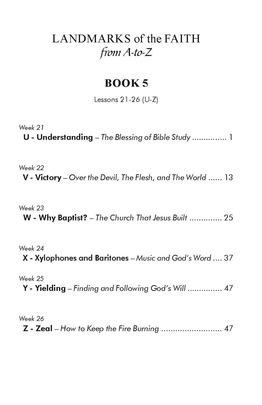 Landmarks of the Faith - Book 5