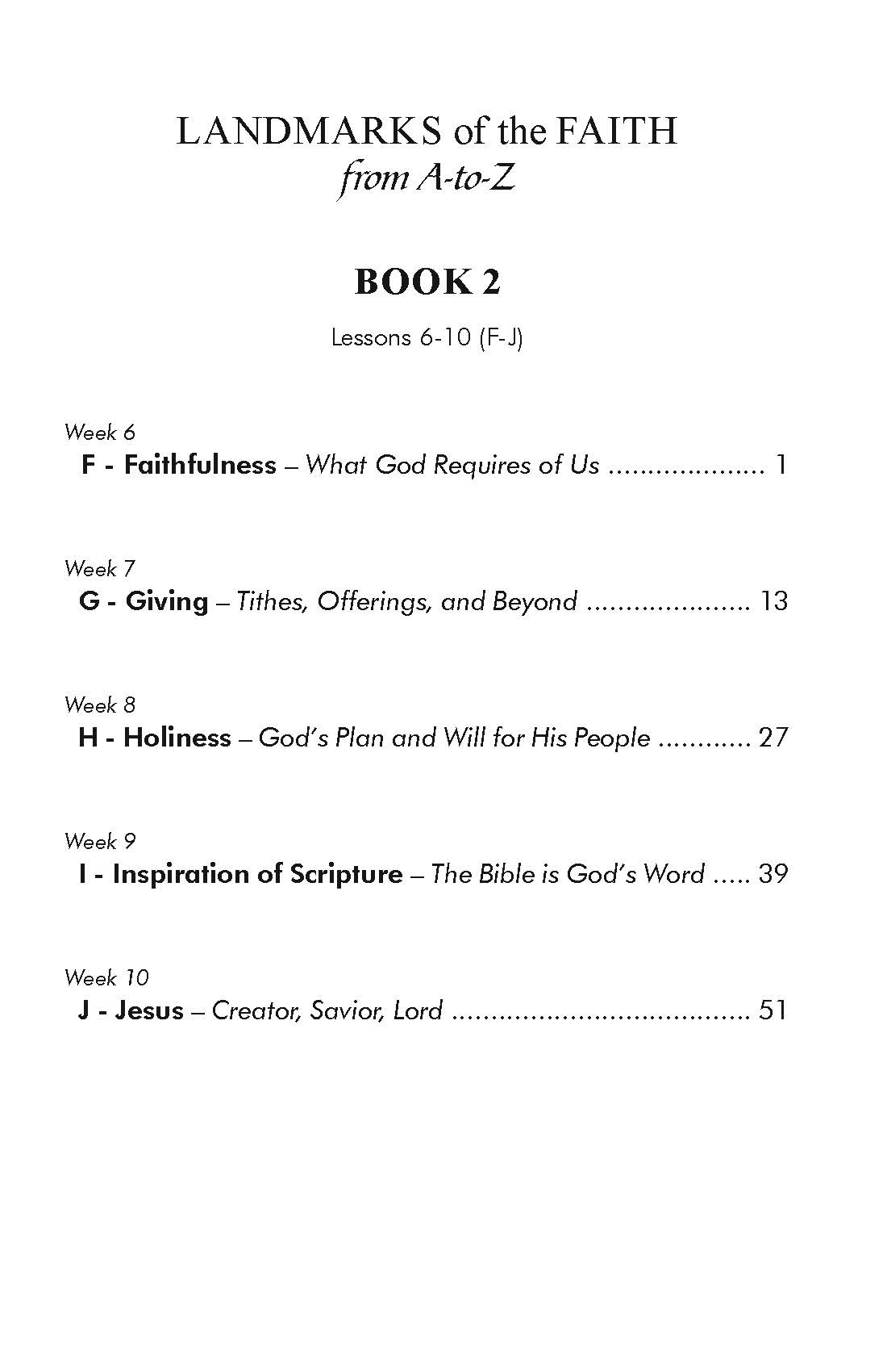 Landmarks of the Faith - Book 2