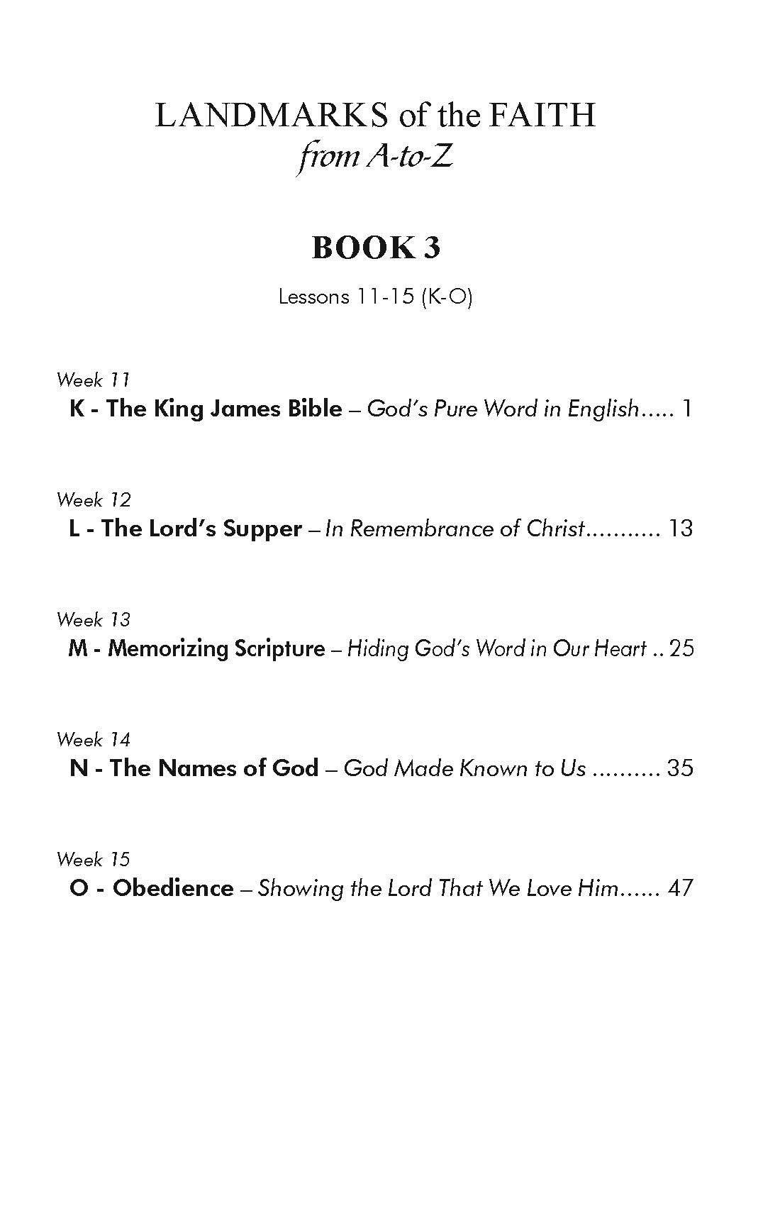 Landmarks of the Faith - Book 3