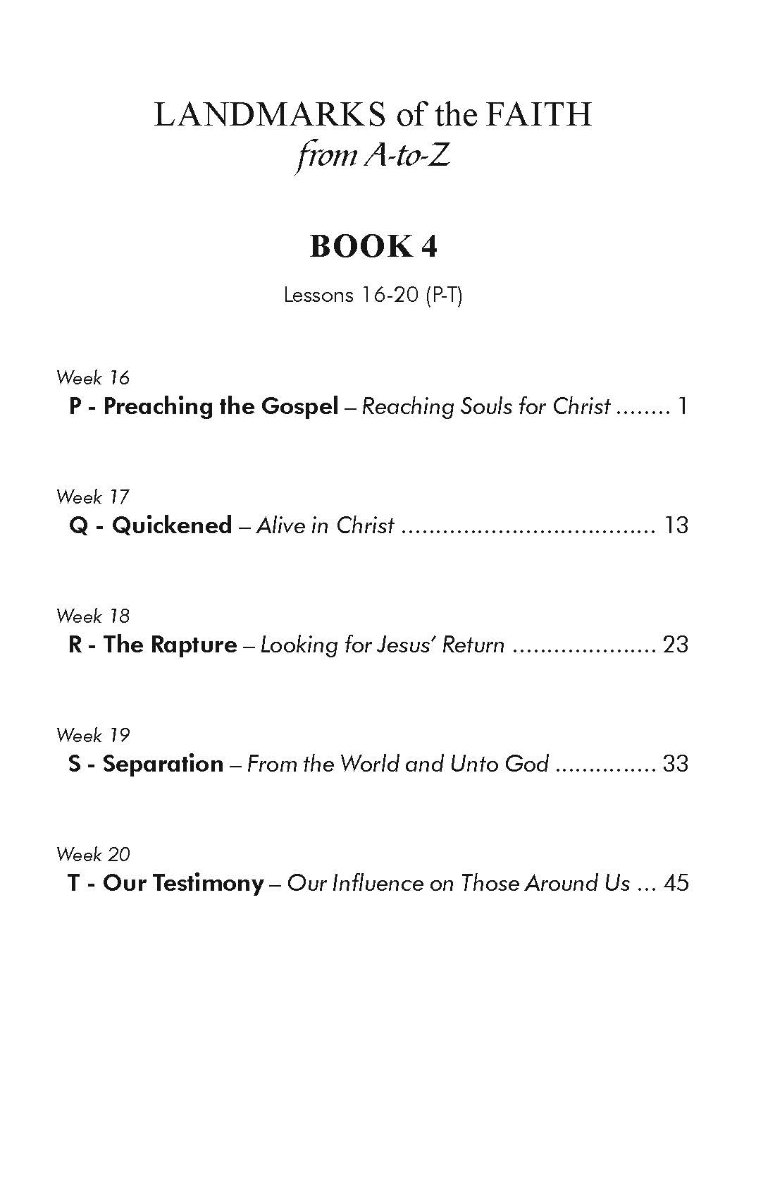 Landmarks of the Faith - Book 4