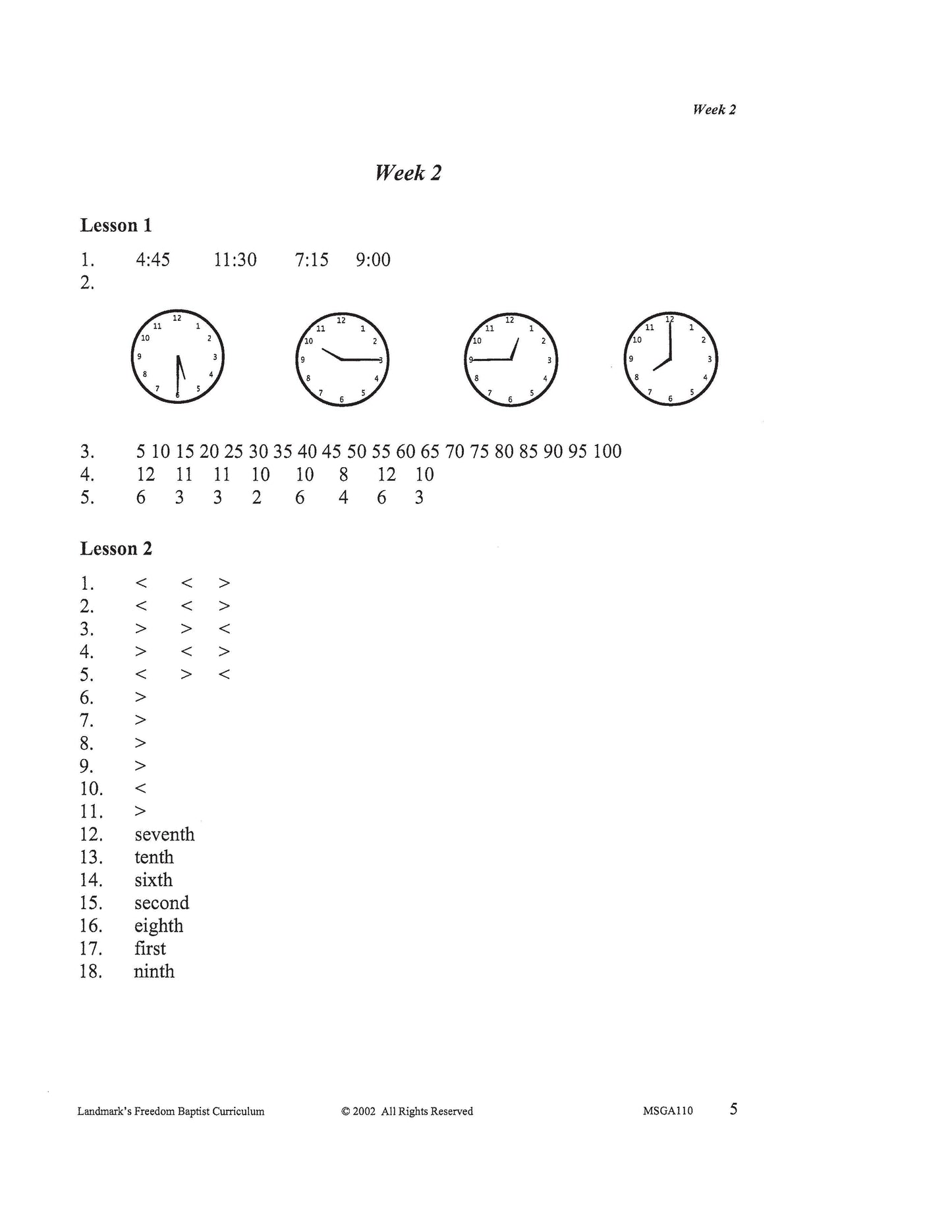 Math Grade 02