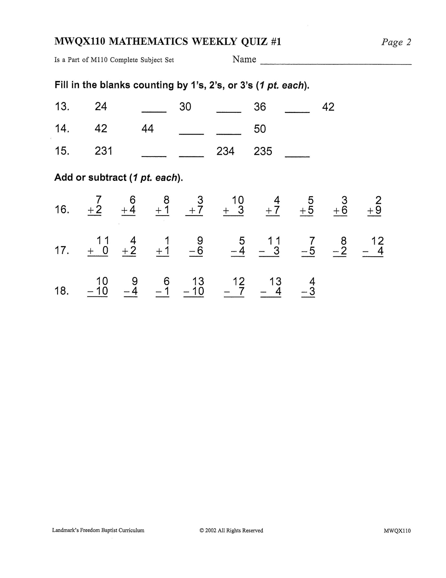 Math Grade 02