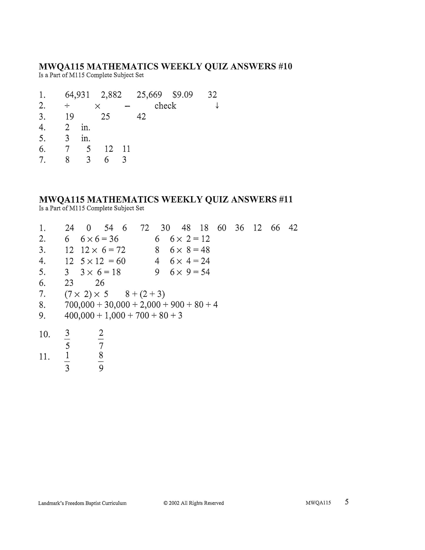 Math Grade 03