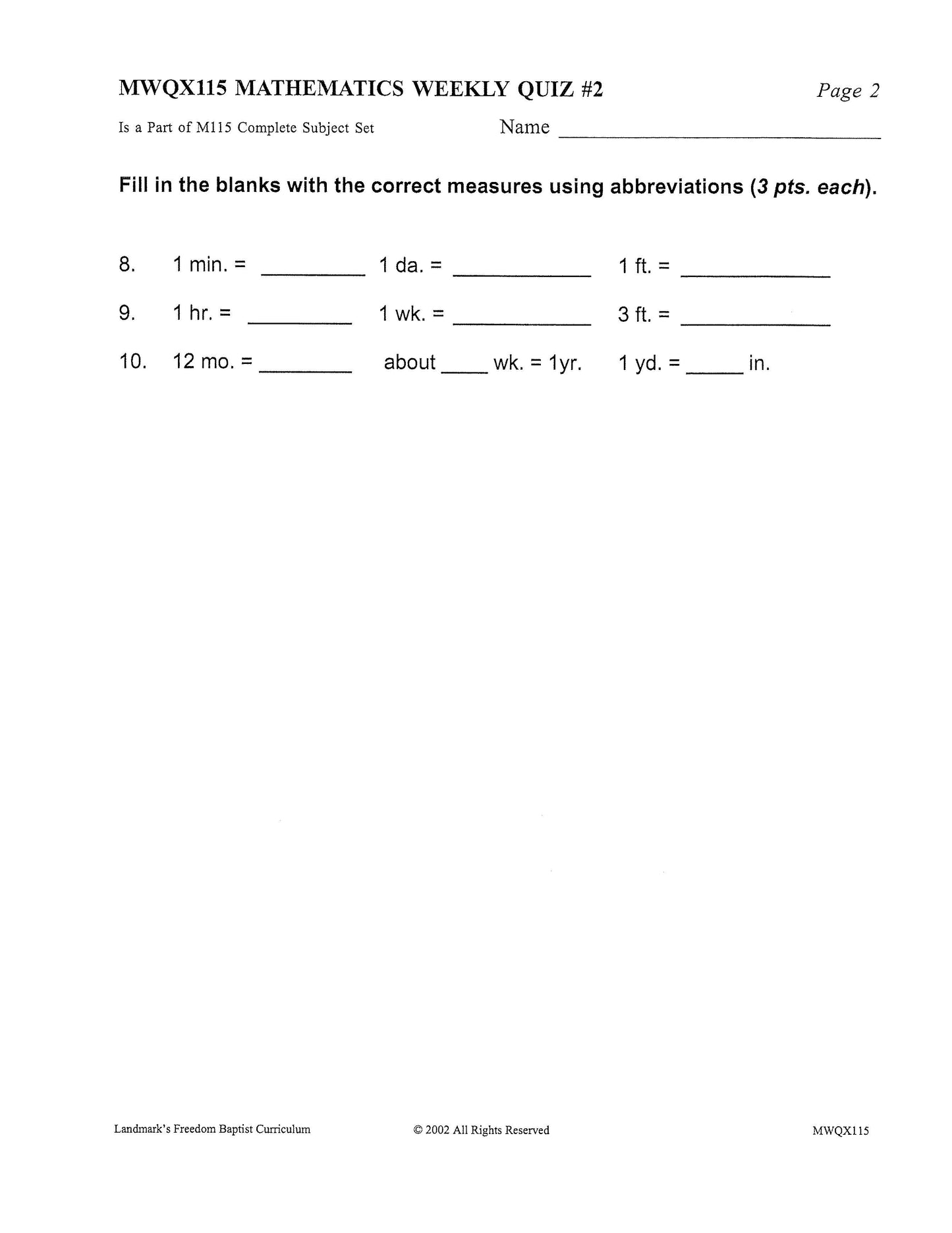 Math Grade 03