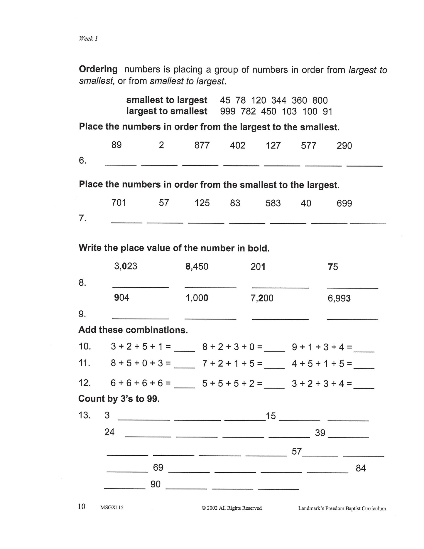 Math Grade 03