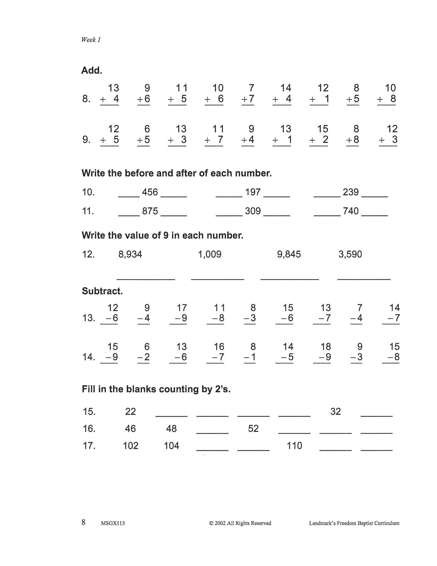 Math Grade 03