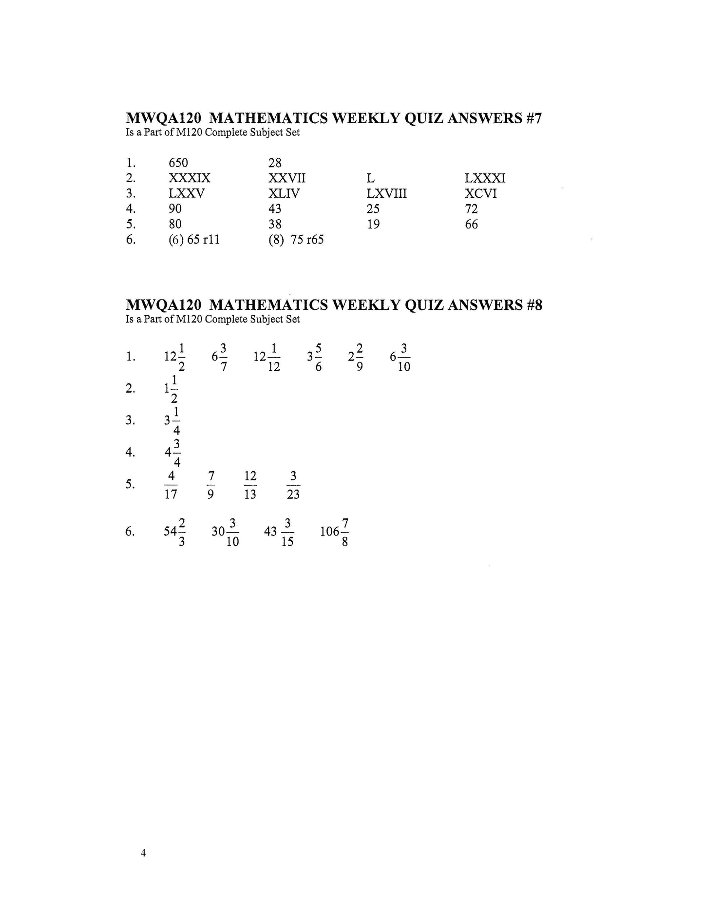 Math Grade 04