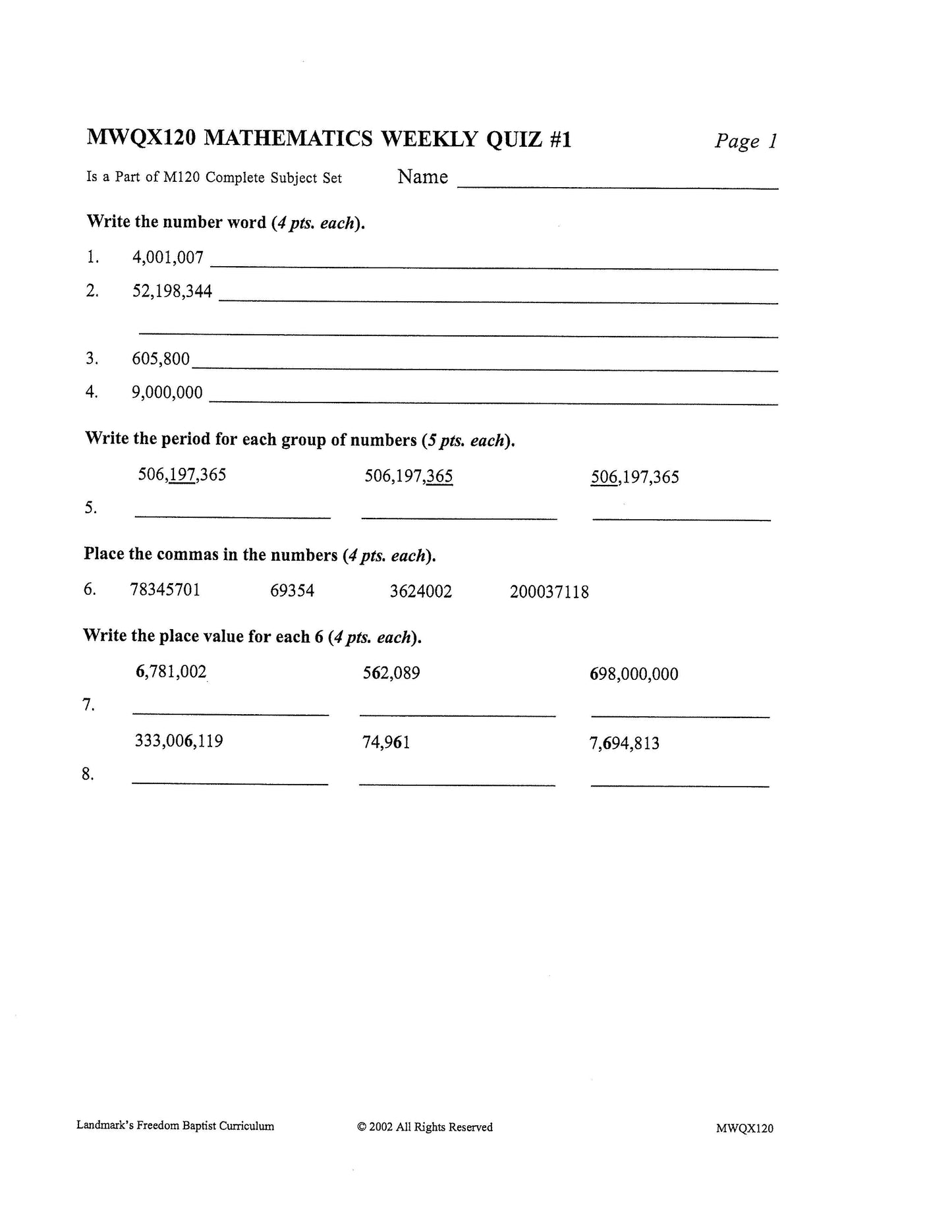 Math Grade 04