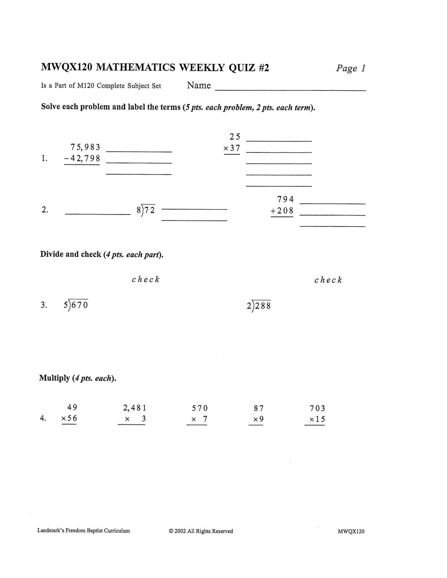 Math Grade 04