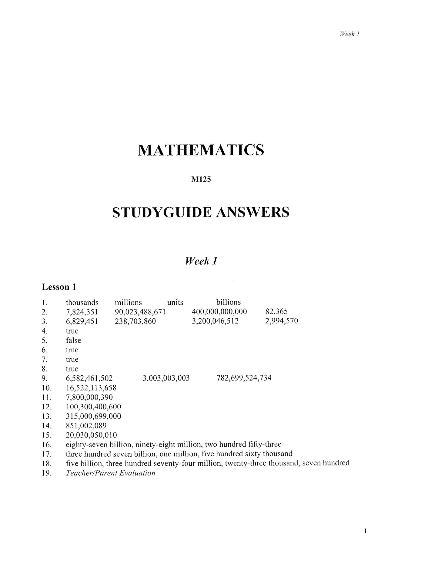 Math Grade 05