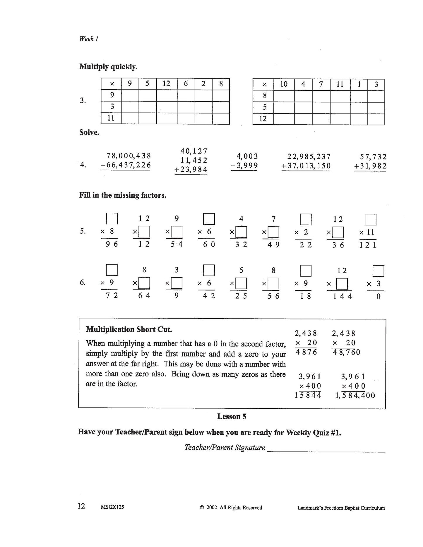 Math Grade 05