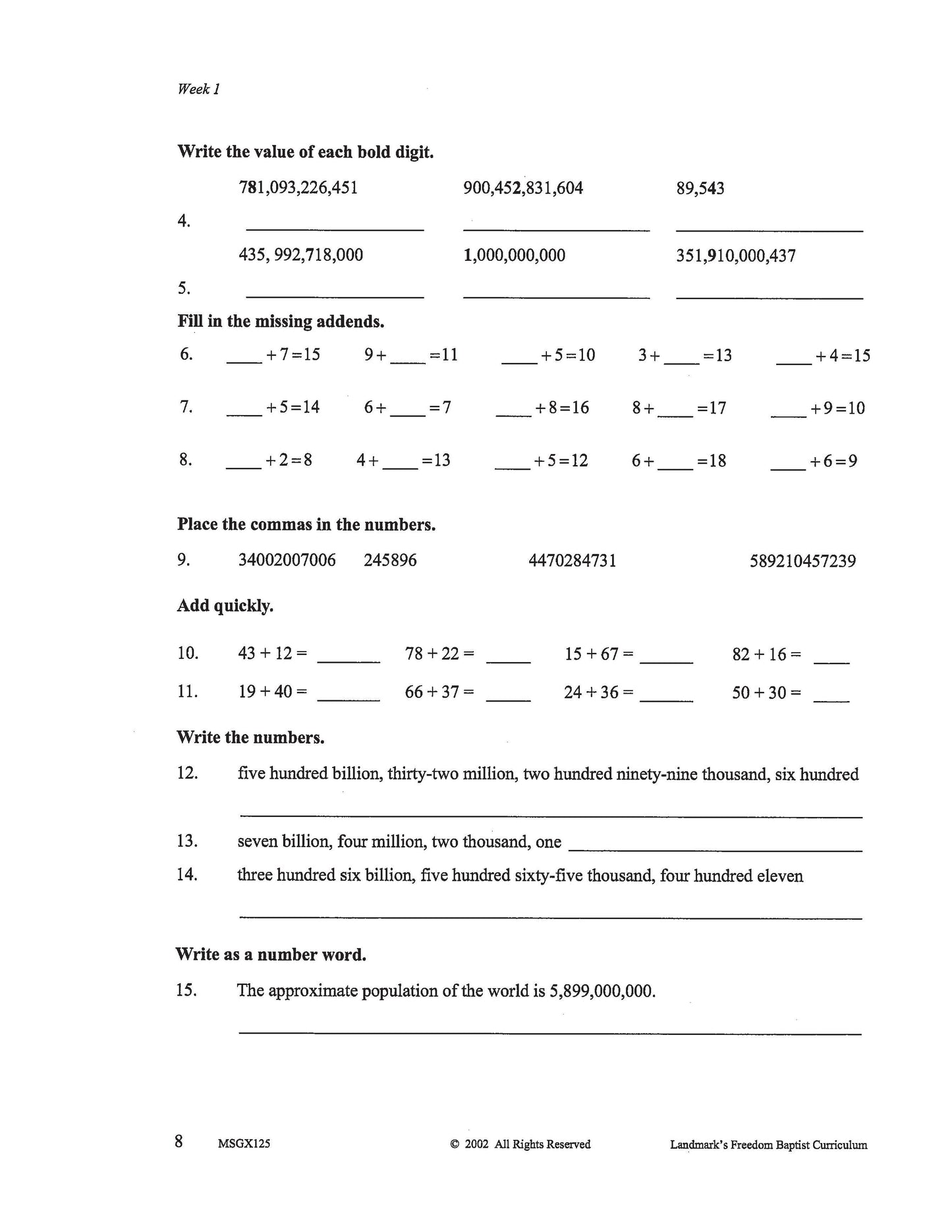 Math Grade 05