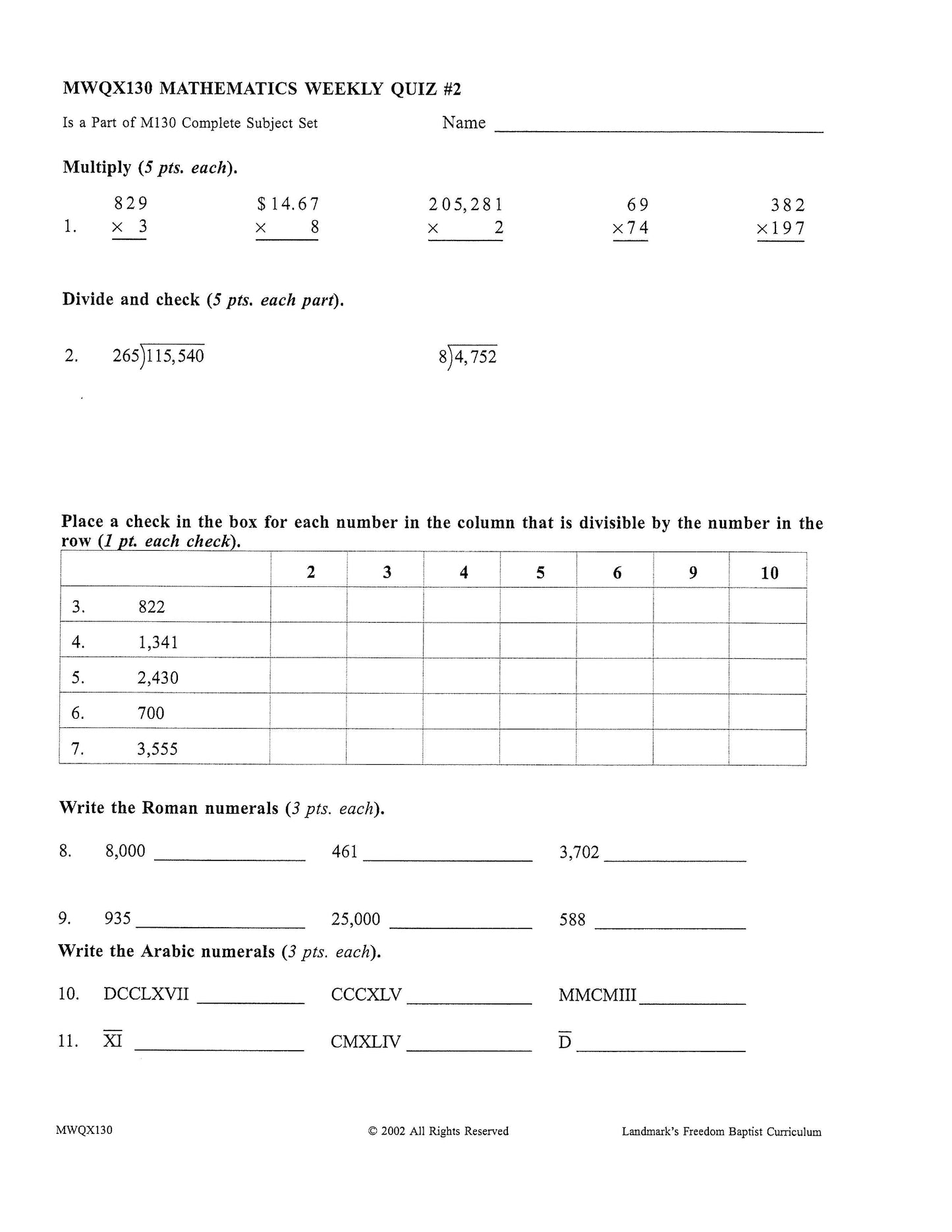 Math Grade 06