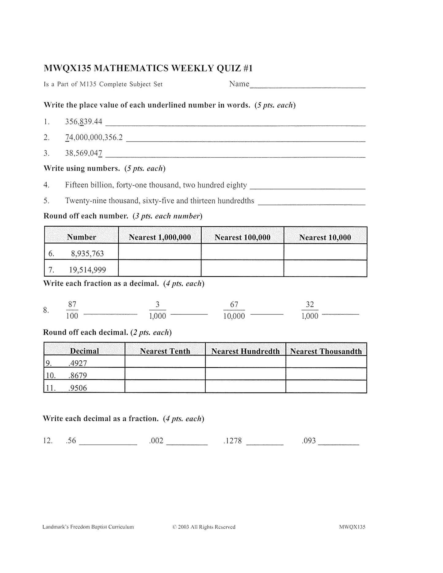 Math Grade 07