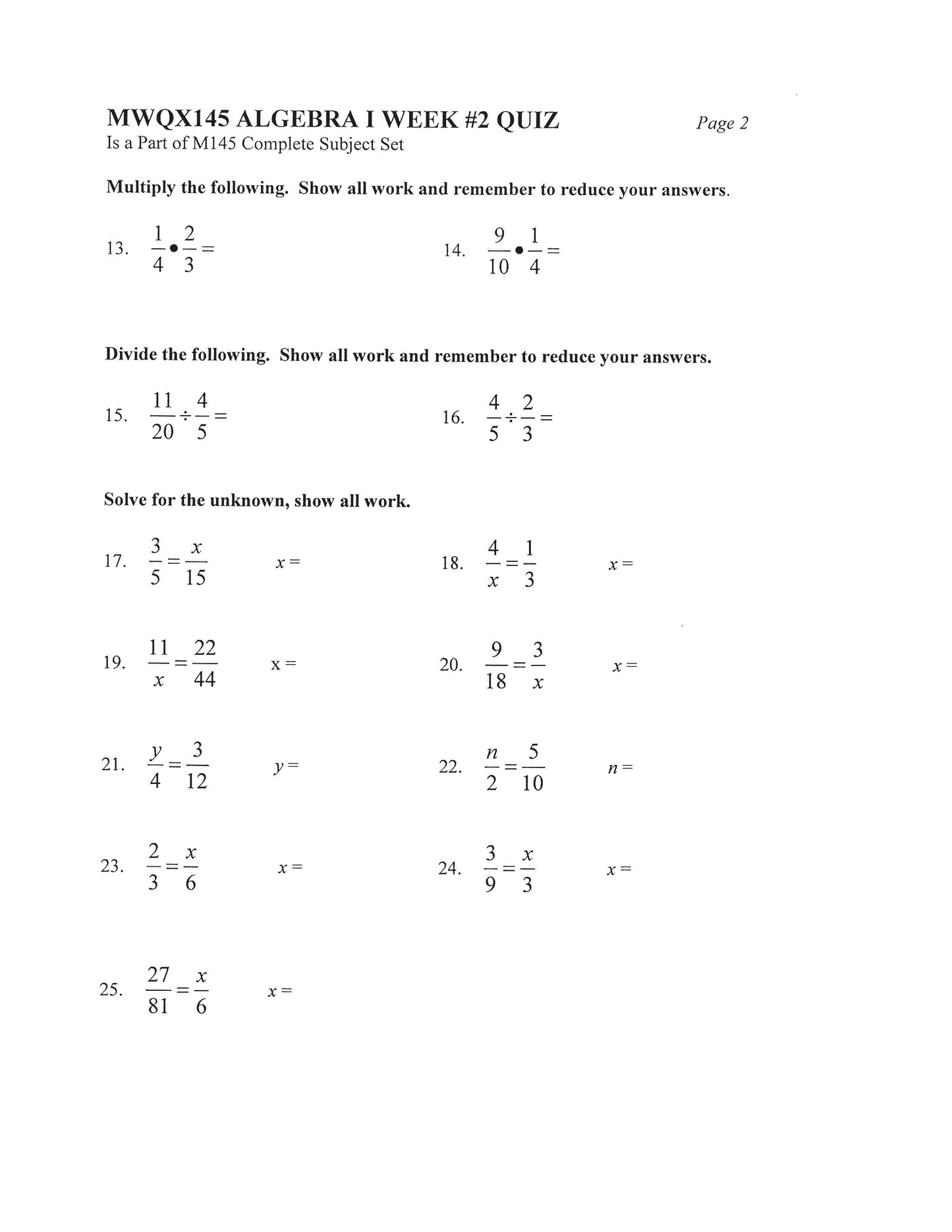 Math Grade 09 - Algebra I