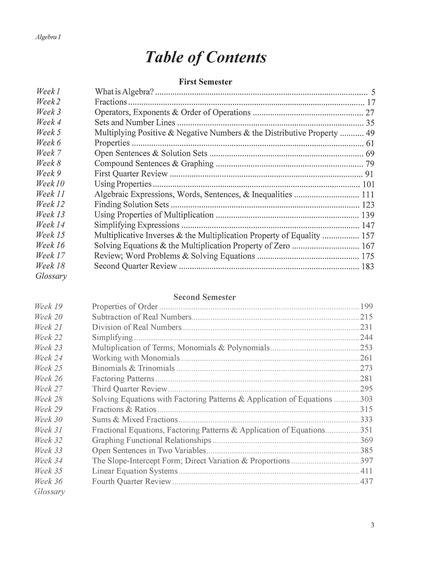 Math Grade 09 - Algebra I