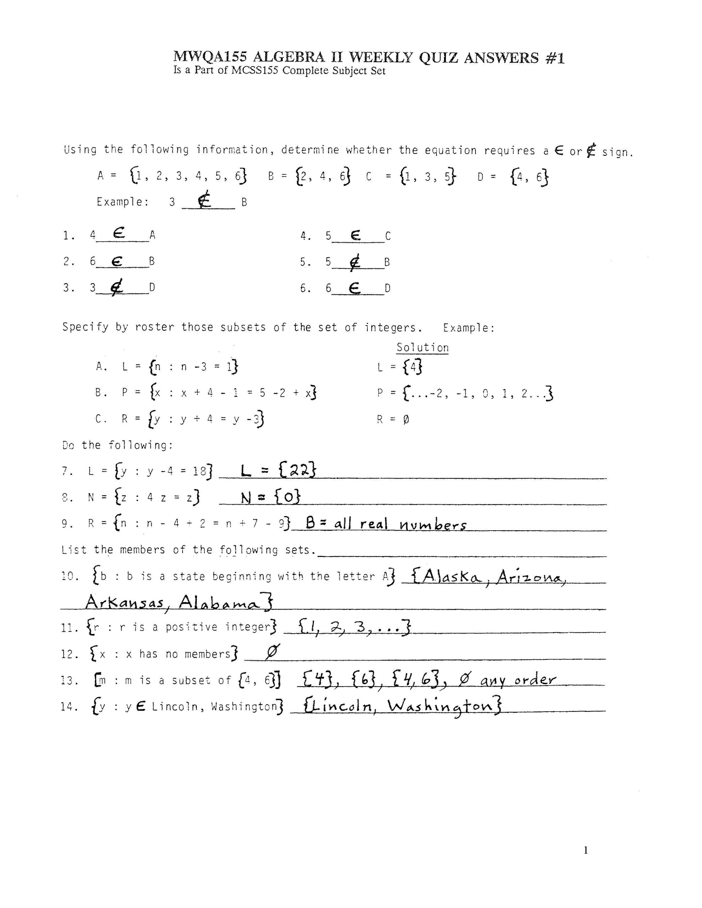 Math Grade 11 - Algebra II