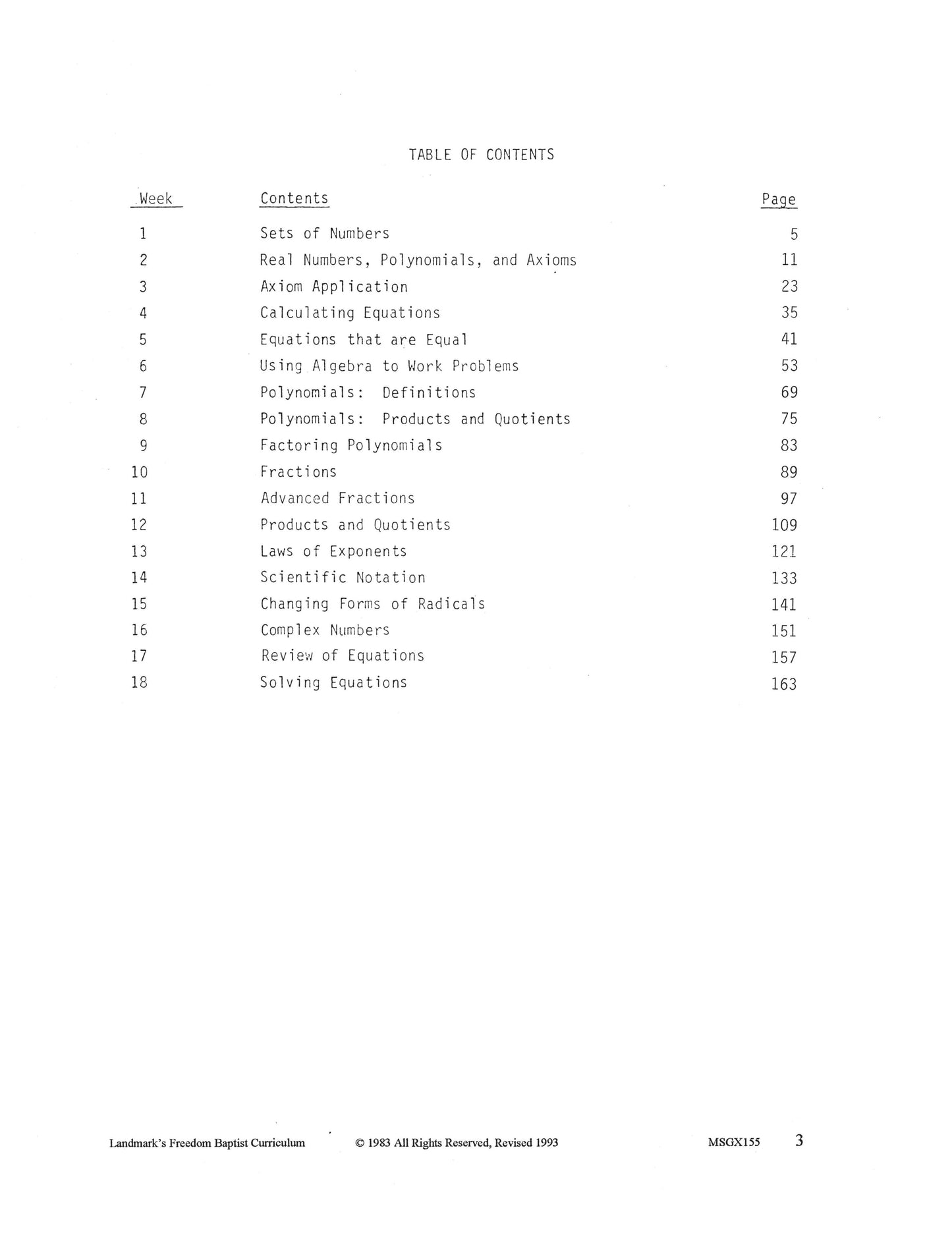 Math Grade 11 - Algebra II