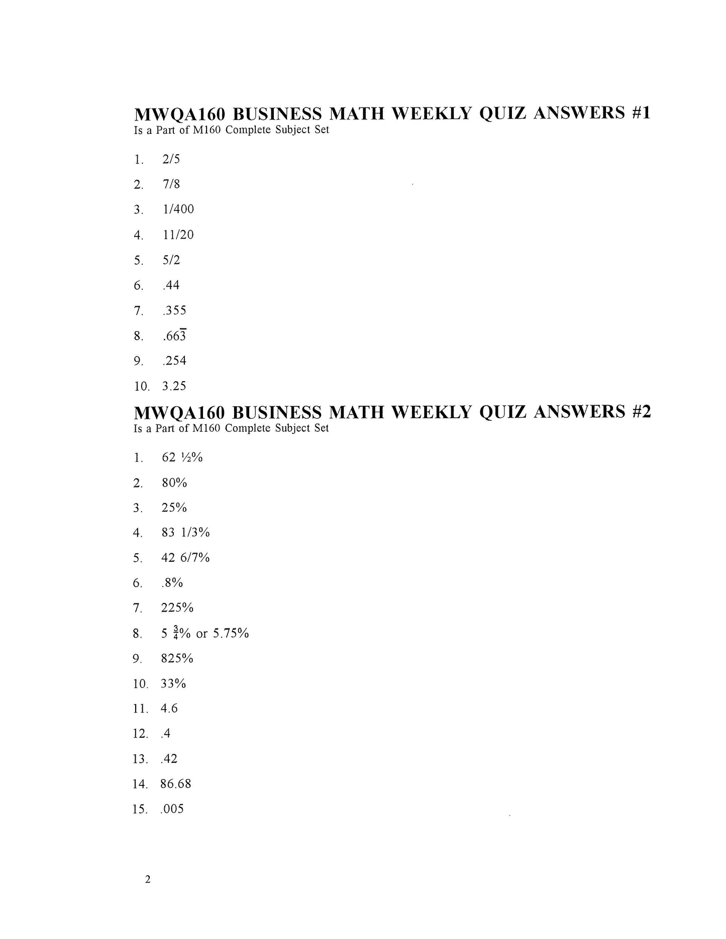 Math Grade 12 - Business Math