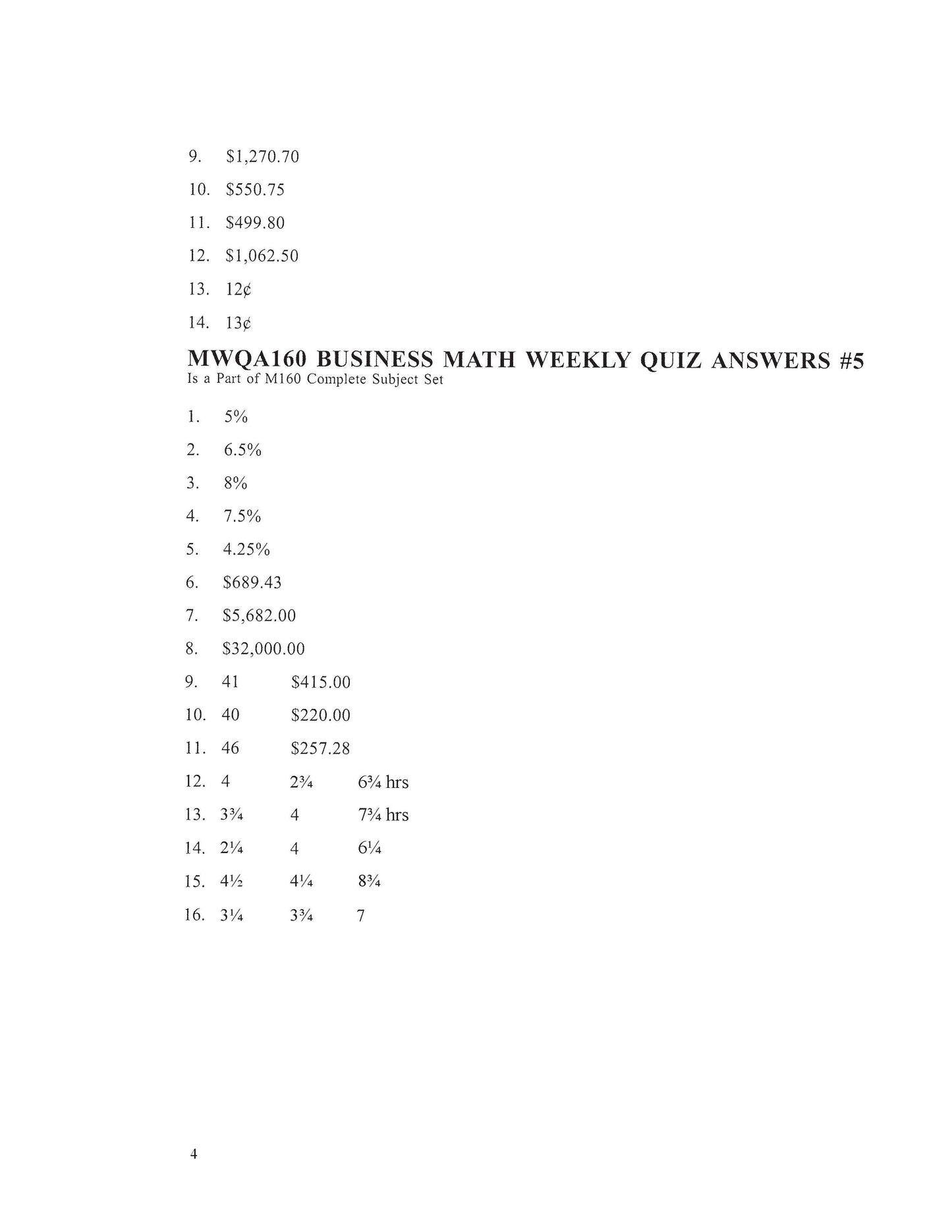 Math Grade 12 - Business Math