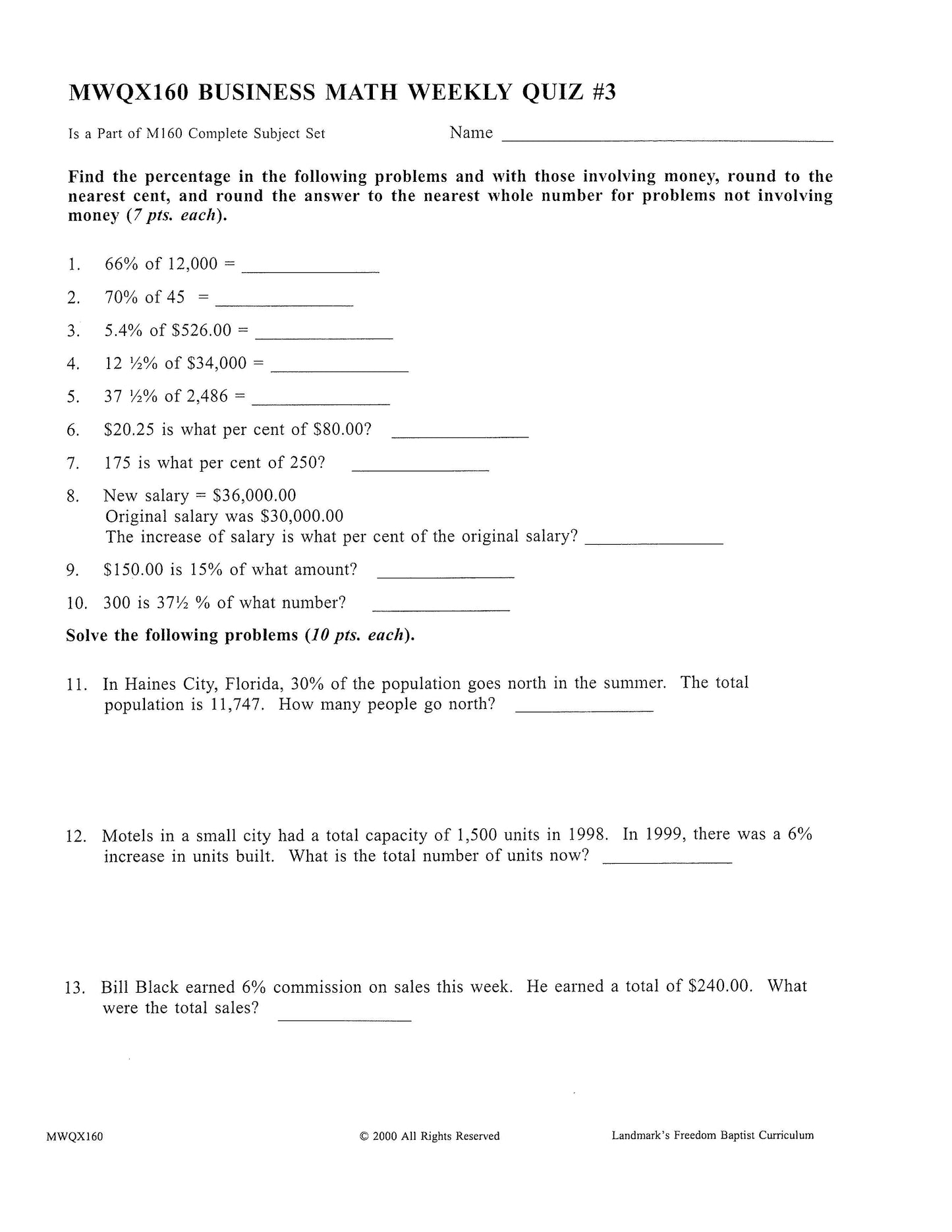 Math Grade 12 - Business Math
