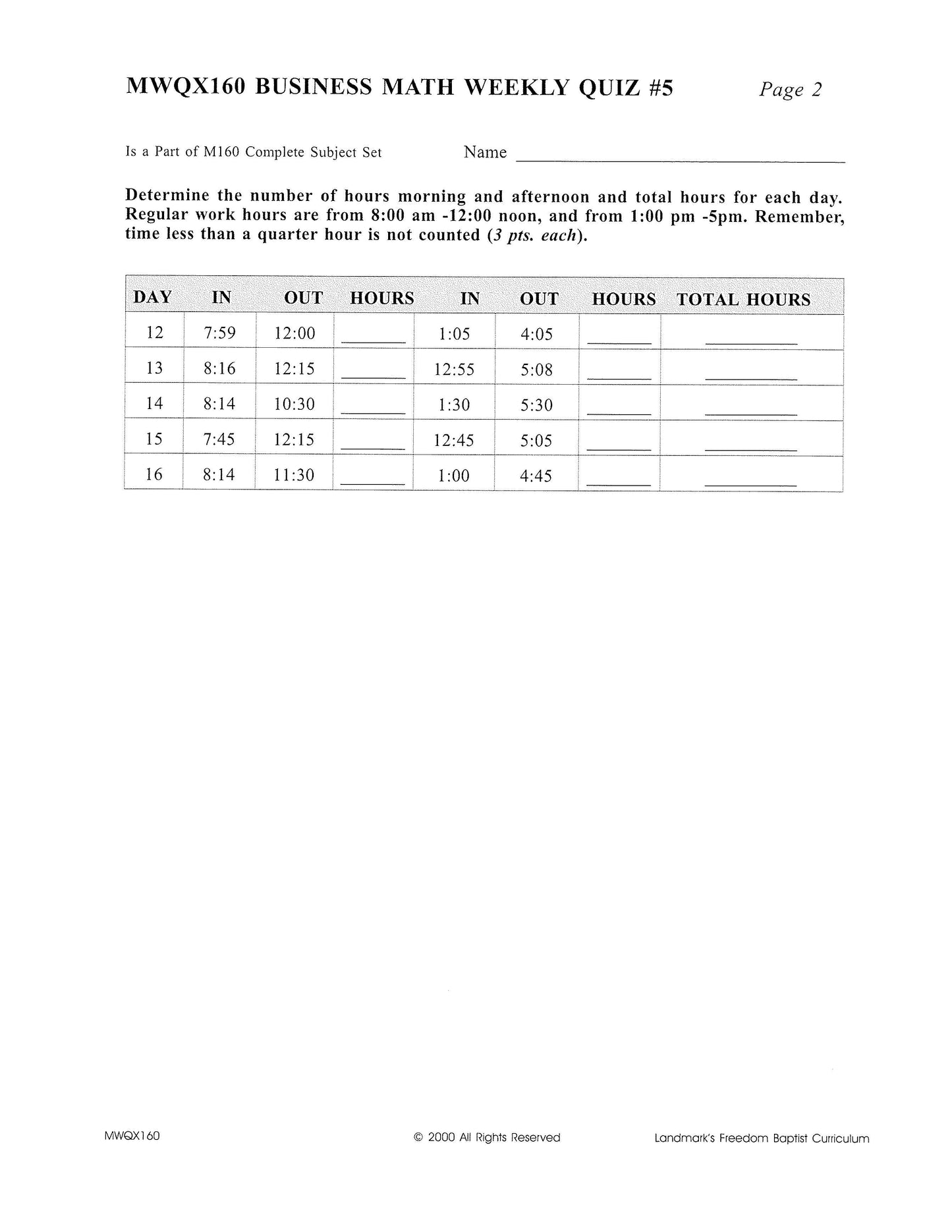 Math Grade 12 - Business Math