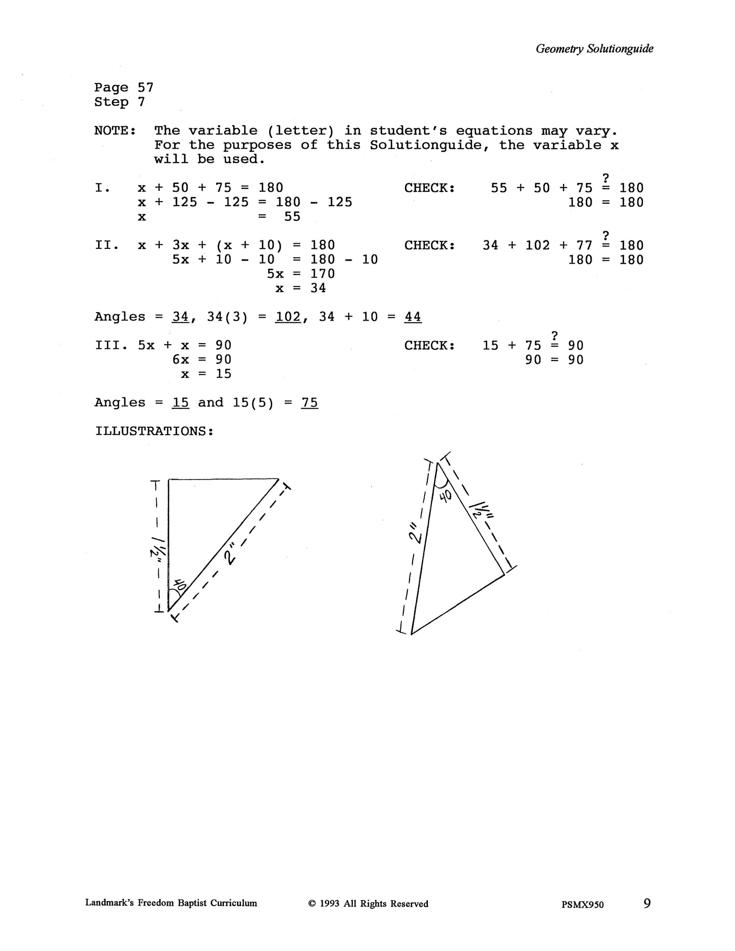 Support - Geometry Solution Guide