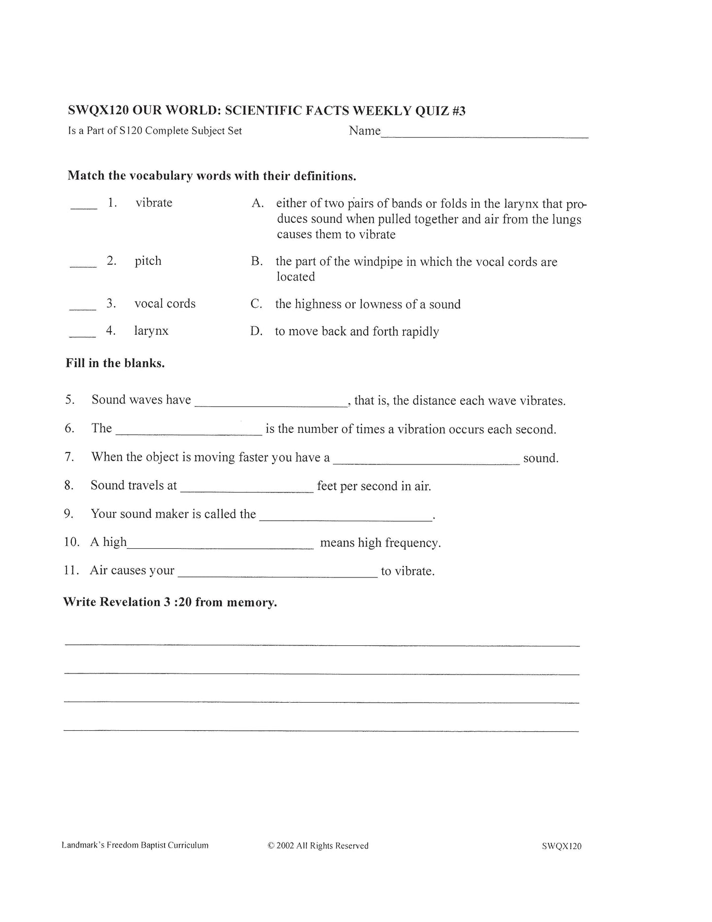 Science Grade 04 - Our World : Scientific Facts