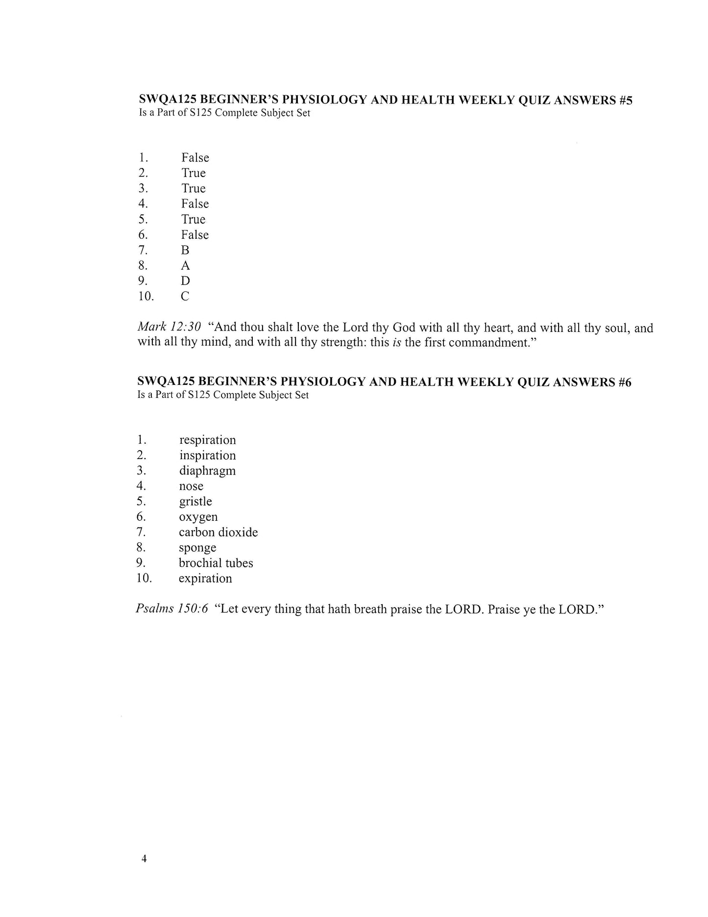 Science Grade 05 - Beginner's Physiology & Health