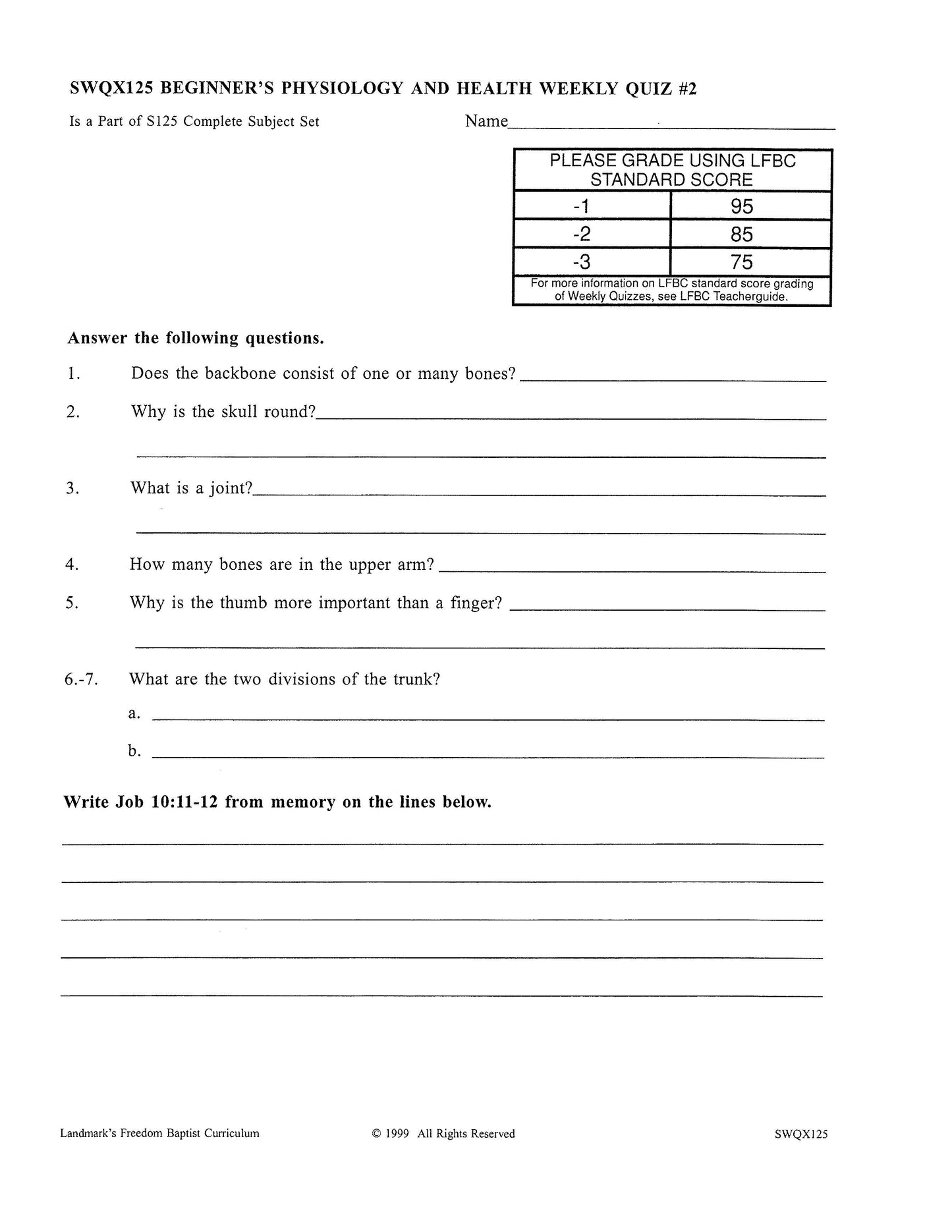 Science Grade 05 - Beginner's Physiology & Health