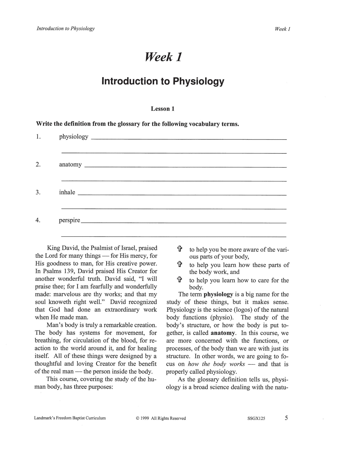 Science Grade 05 - Beginner's Physiology & Health