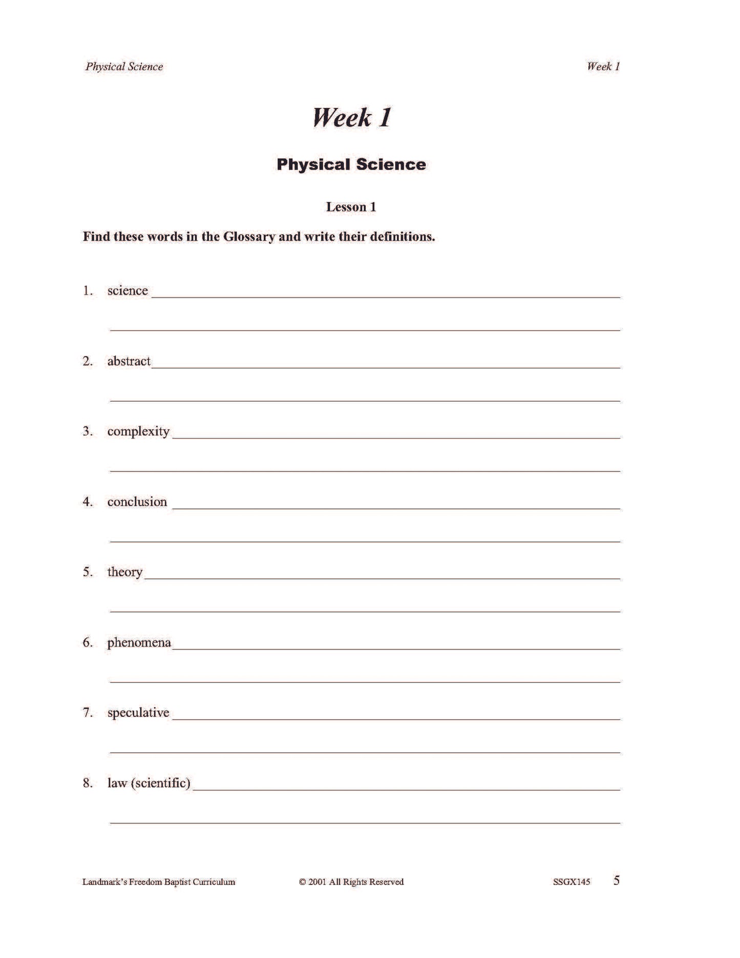 Science Grade 09 - Physical Science