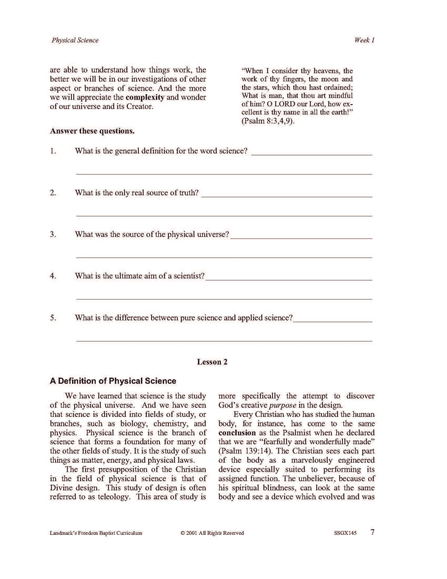 Science Grade 09 - Physical Science