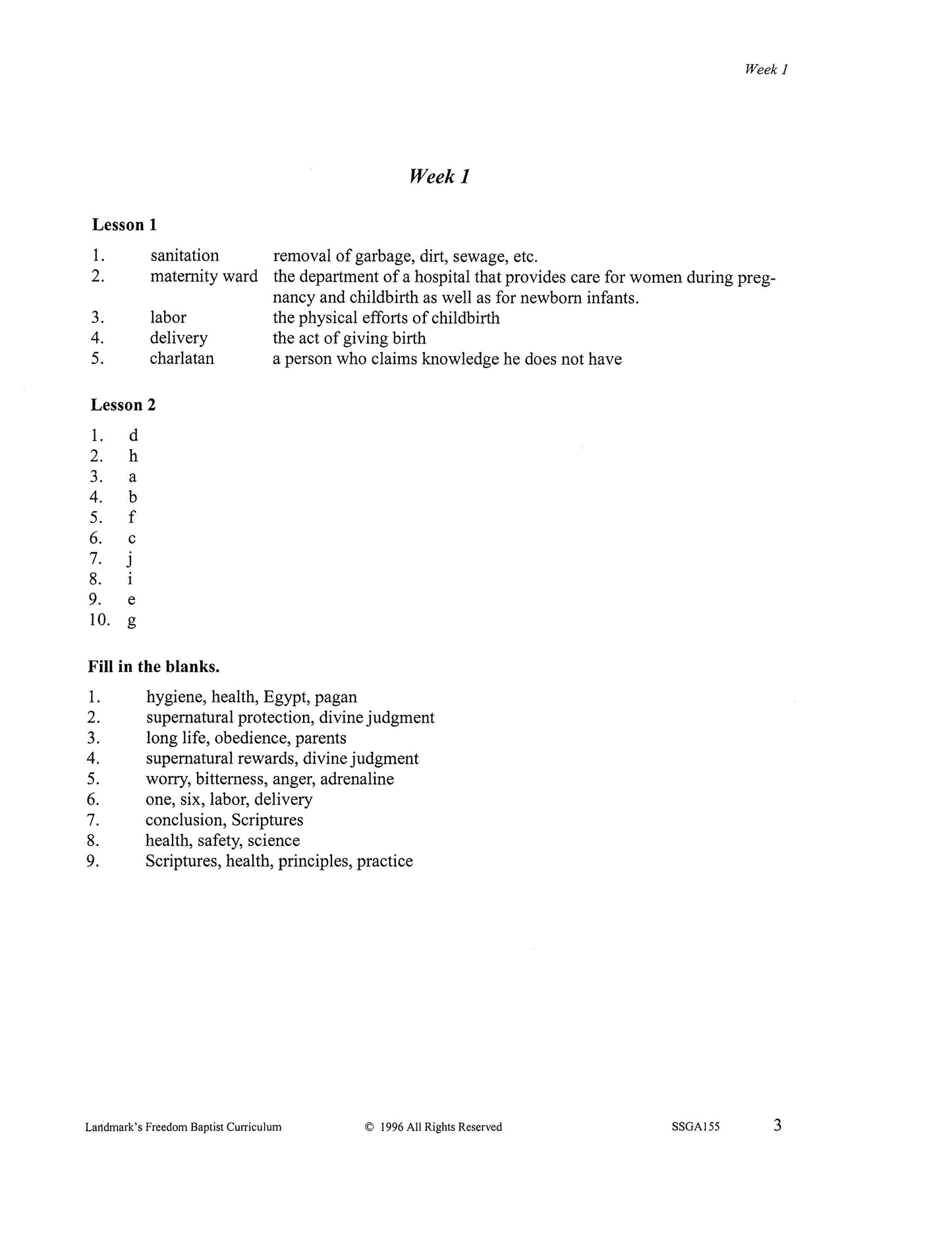 Science Grade 11 - Health & Dynamic Biblical Living