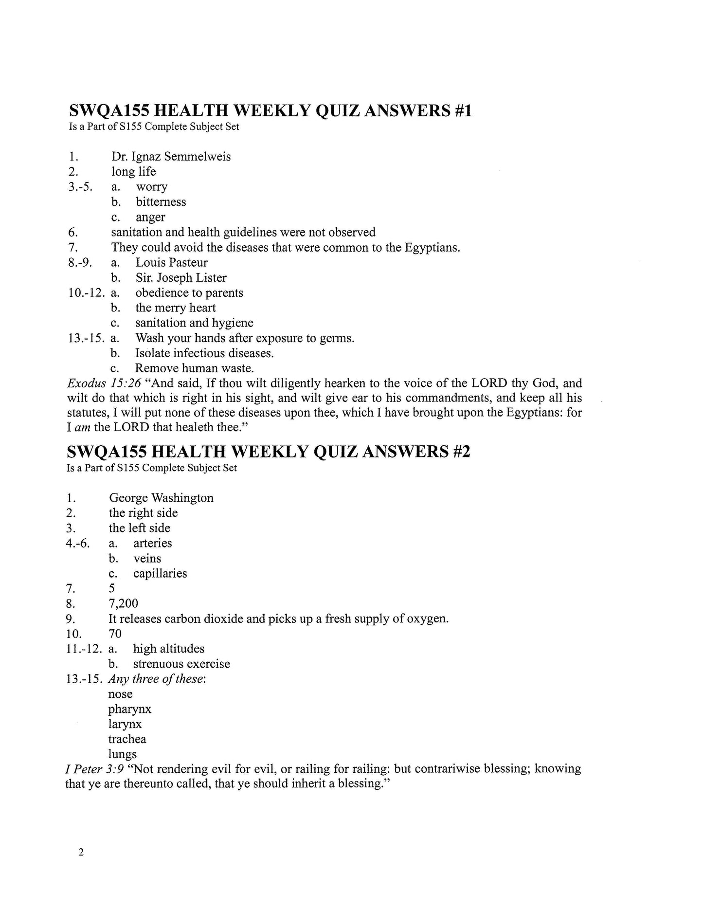 Science Grade 11 - Health & Dynamic Biblical Living