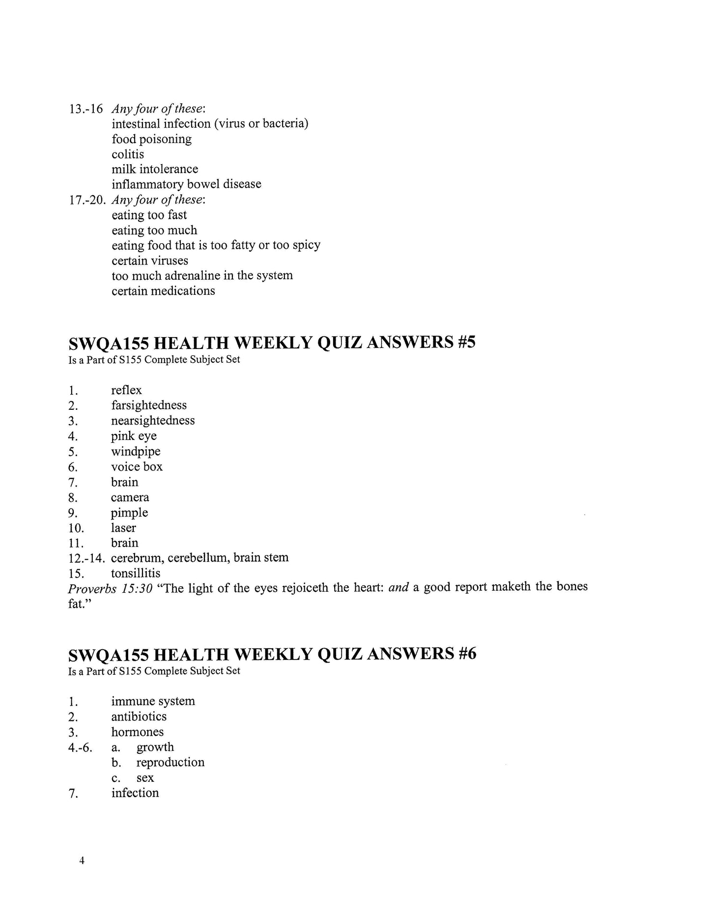 Science Grade 11 - Health & Dynamic Biblical Living