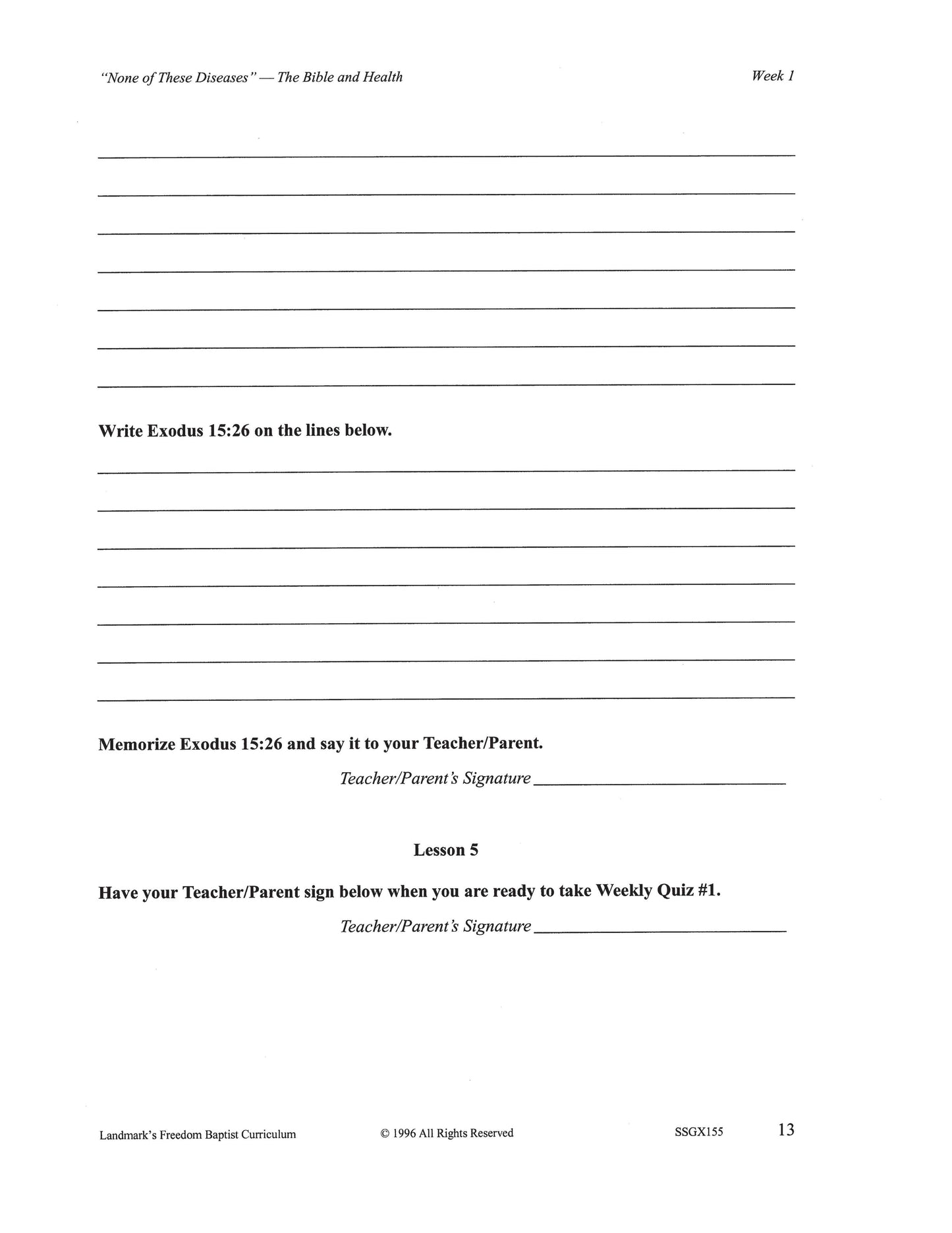 Science Grade 11 - Health & Dynamic Biblical Living