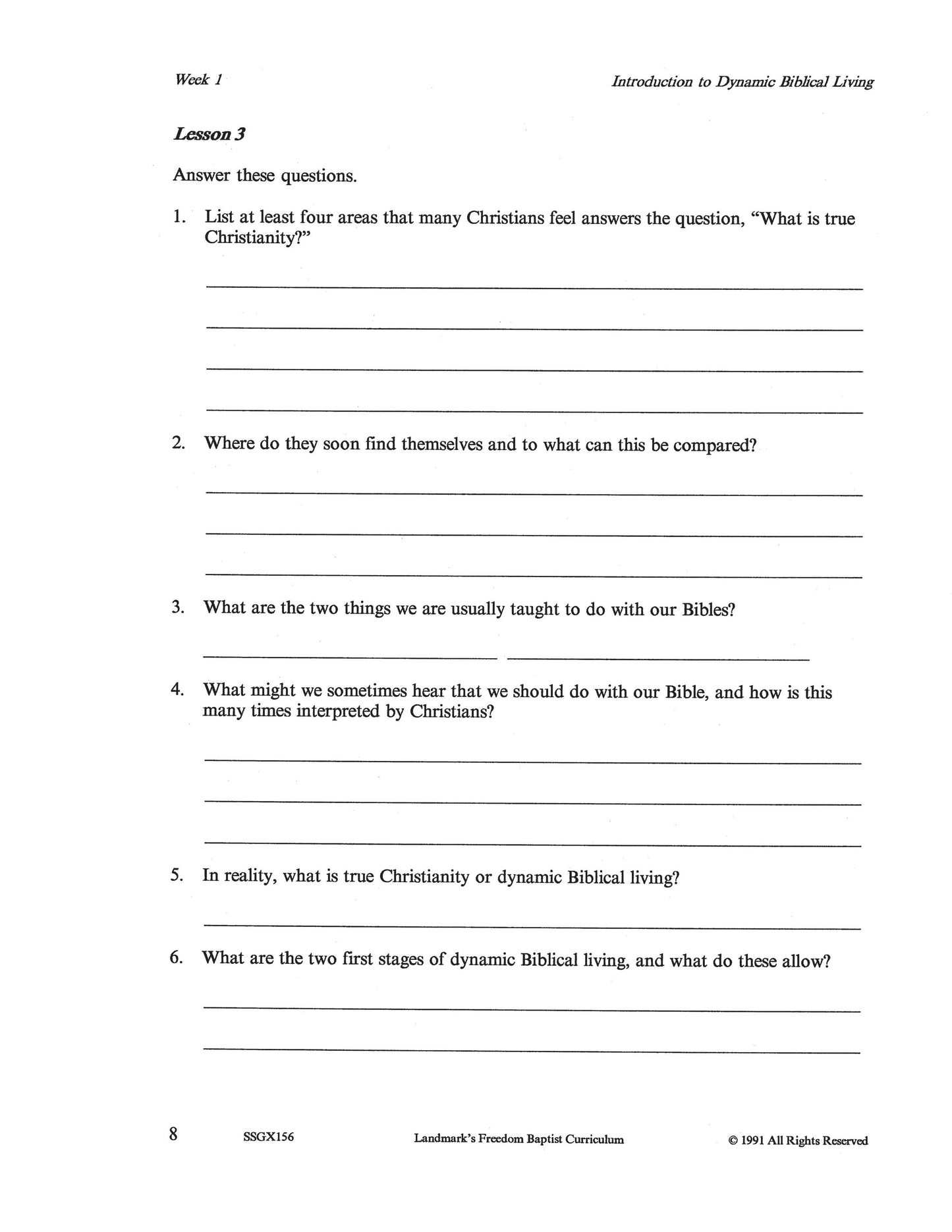 Science Grade 11 - Health & Dynamic Biblical Living