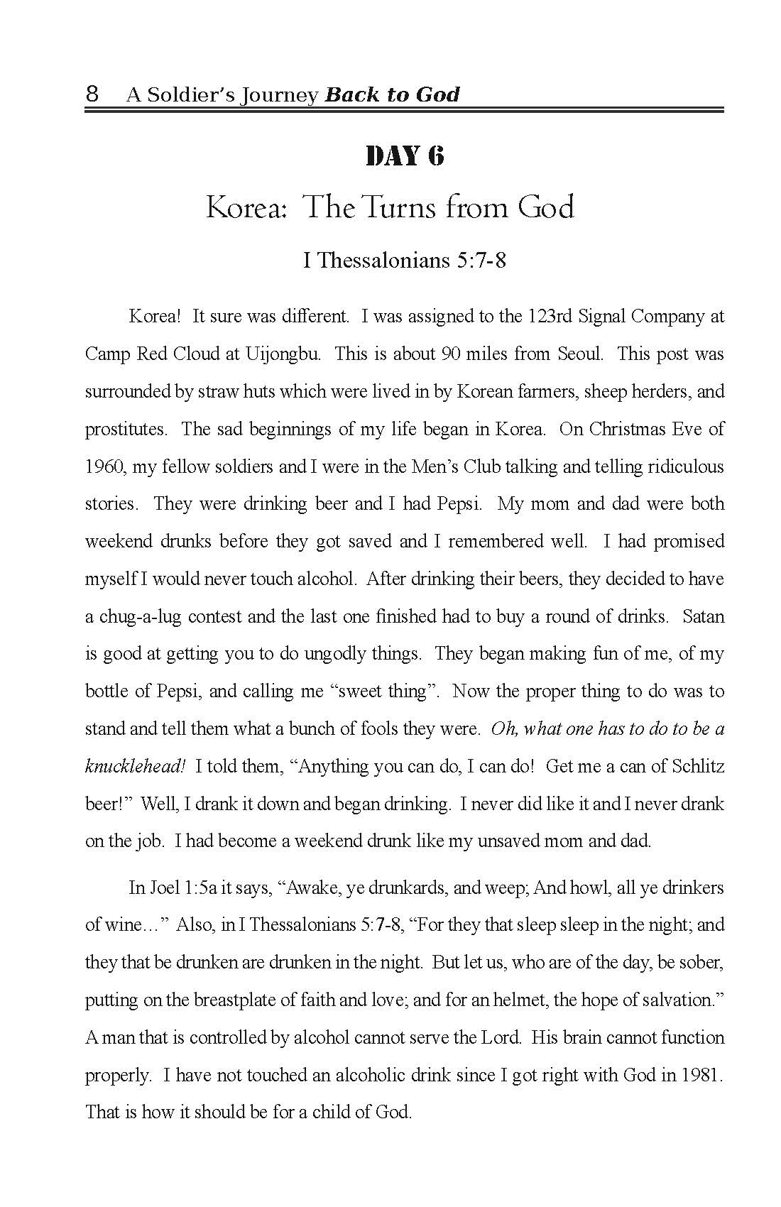 A Soldier's Journey Back To God (FREE)