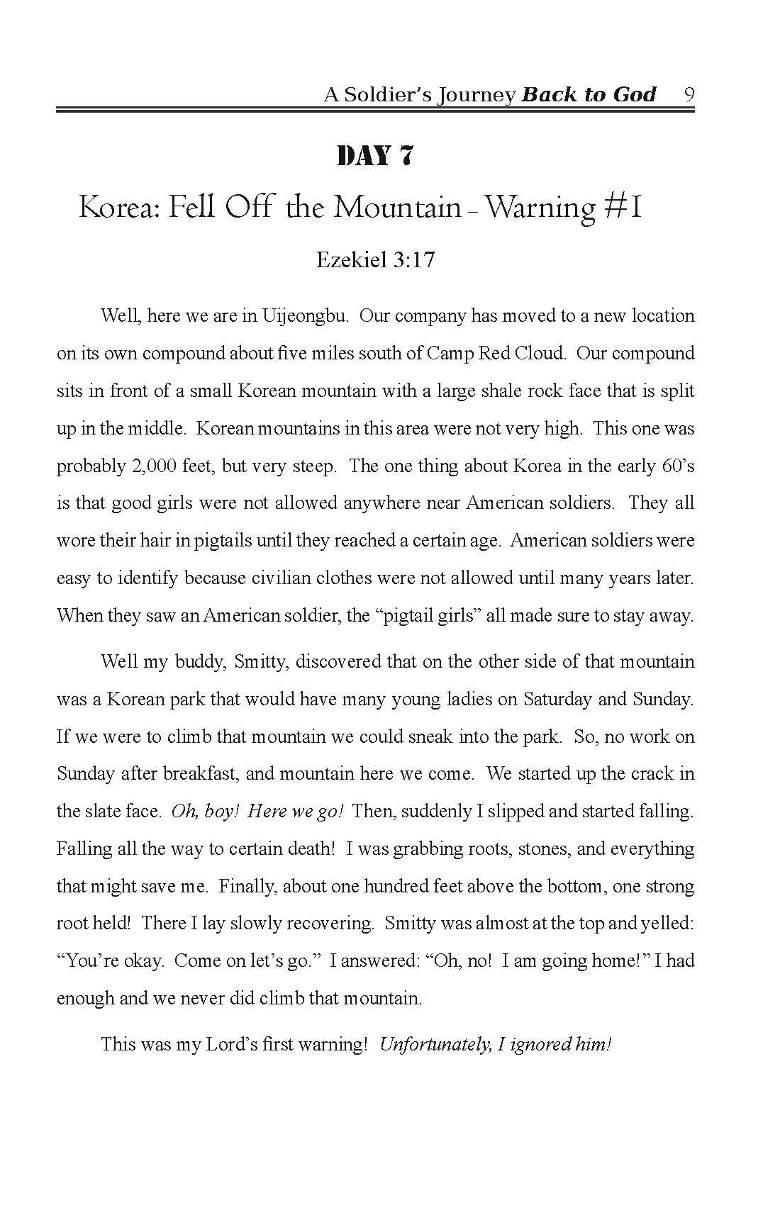 A Soldier's Journey Back To God (FREE)