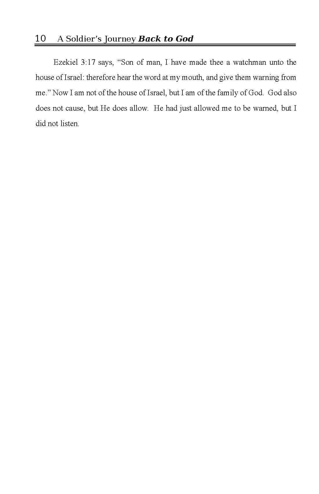 A Soldier's Journey Back To God (FREE)